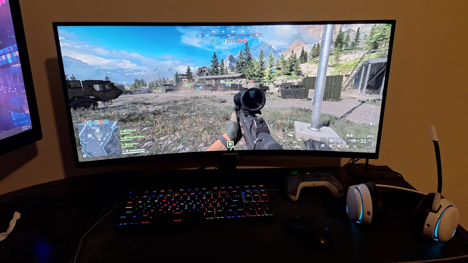 SANSUI 34 Inch UWQHD 200HZ Curved Gaming Monitor, FastVA 3440x1440P Ultrawide 1500R Curved Gaming Computer Monitor 21:9 with PIP PBP, AI Tech Enhance, 2xHDMI2.1 DP1.4 Ports(HDMI2.1 Cable Incl.) customer photo 2