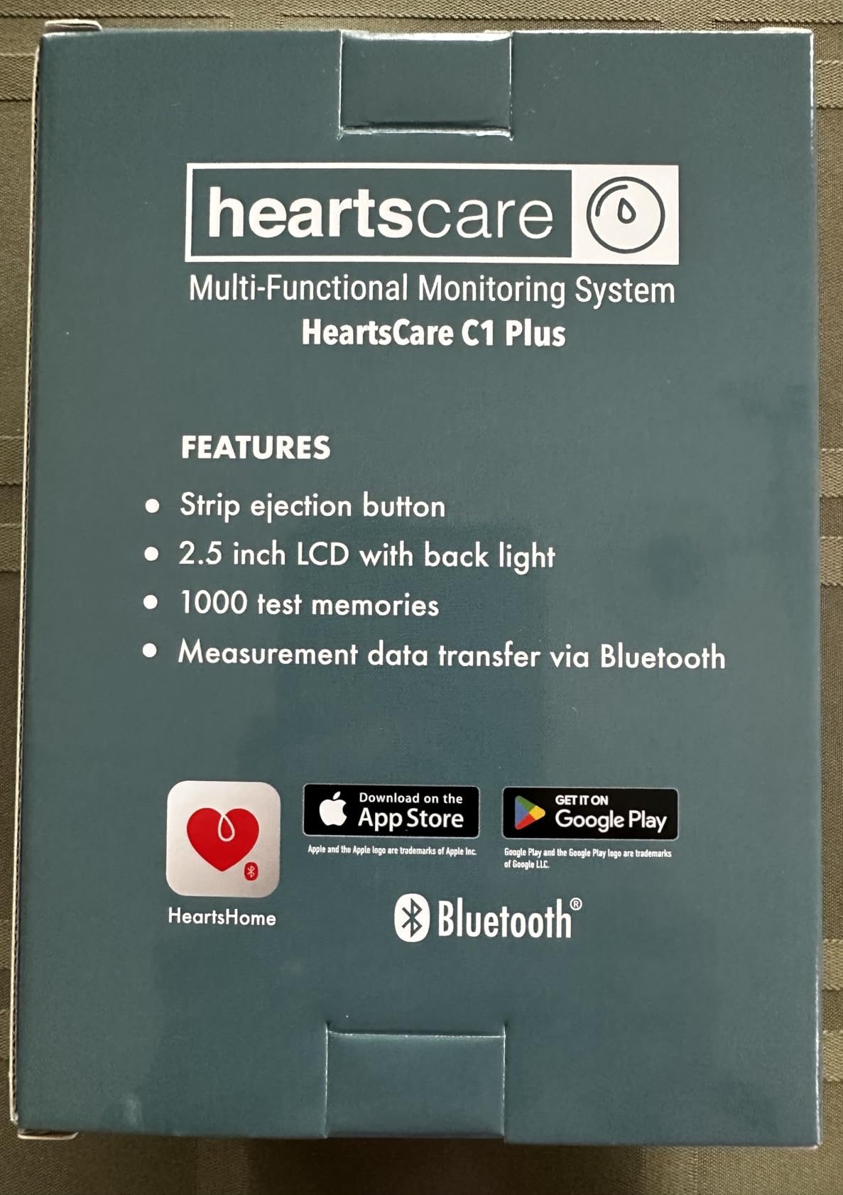 HeartsCare C1 Plus Glucose & Ketone Meter Testing Kit with Ketone (50 count) and Glucose Test Strips (50 count) with 3D bluetooth HeartsHome app - Compatible with Total Cholesterol test strips. customer photo 1