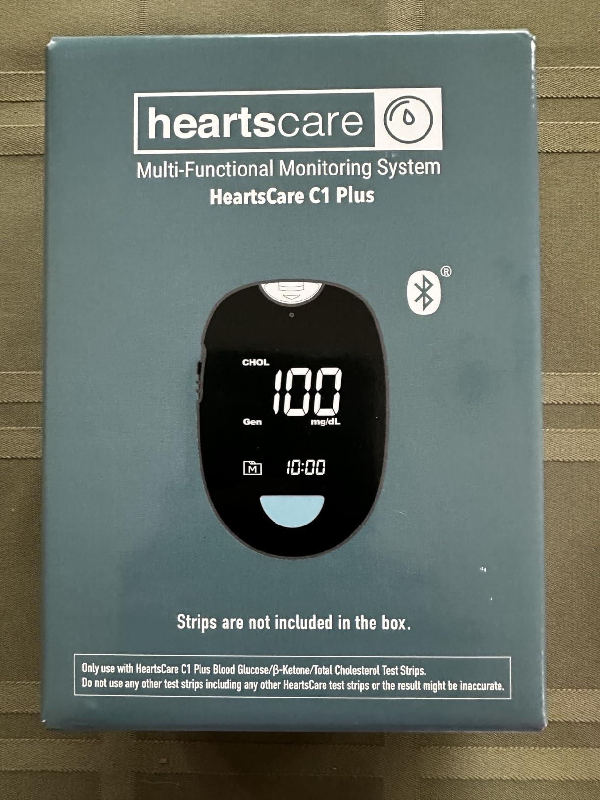 HeartsCare C1 Plus Glucose & Ketone Meter Testing Kit with Ketone (50 count) and Glucose Test Strips (50 count) with 3D bluetooth HeartsHome app - Compatible with Total Cholesterol test strips. customer photo 2