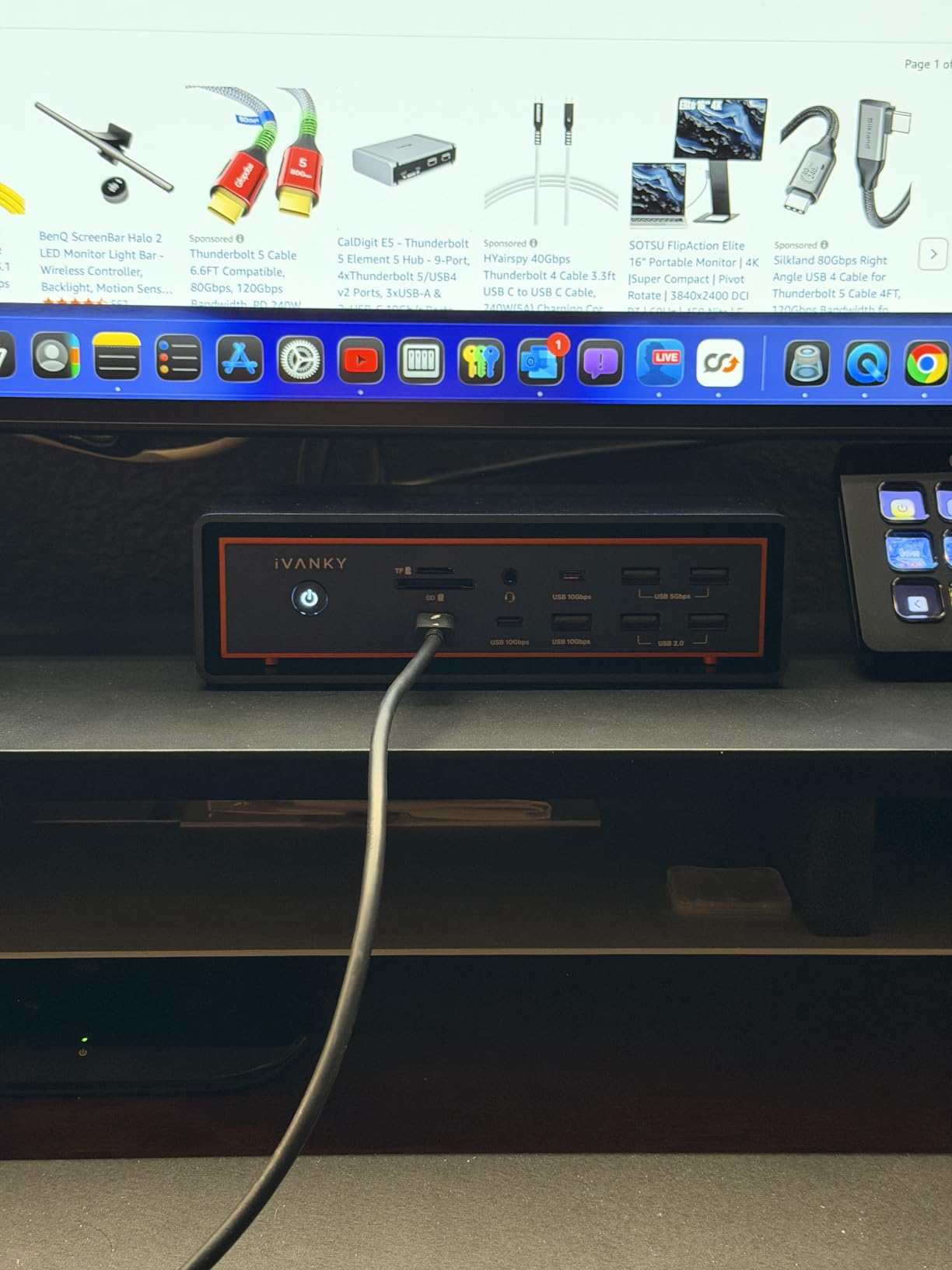 iVANKY 23-in-1 Intel Certified Thunderbolt 5 FusionDock Max 2, 120Gbps MacBook Docking Station, Triple 6K@60Hz Display for Mac M1-M5 Pro/Max, 140W PD, 2.5GbE, Cooling Fan (Incompatible with Windows) customer photo 1