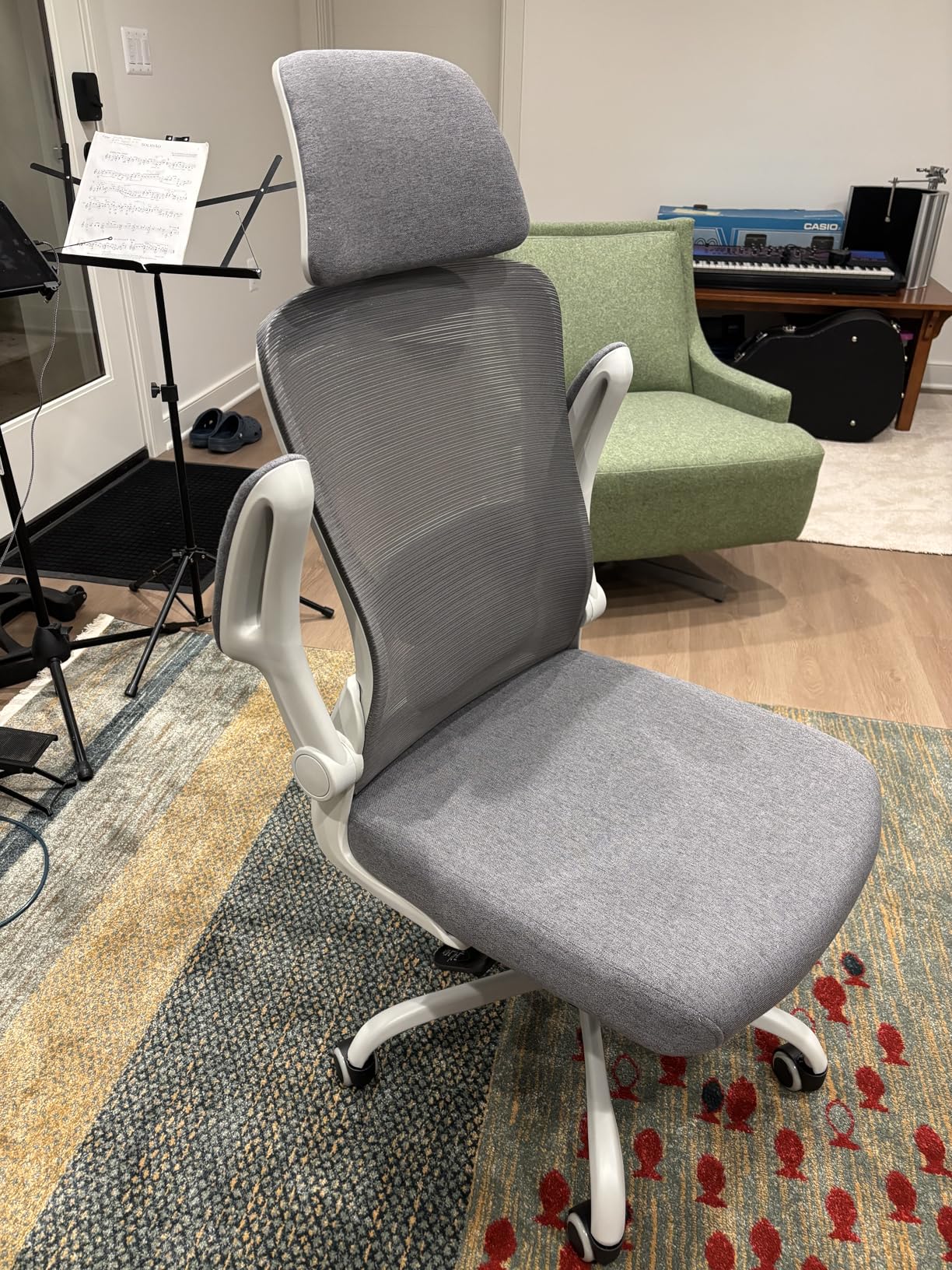 Ergonomic Office Chair, High Back Mesh Desk Chair with Adjustable Lumbar Support & Headrest, Flip-up Armrest, Computer Task Chairs for Home and Executive Office customer photo 1