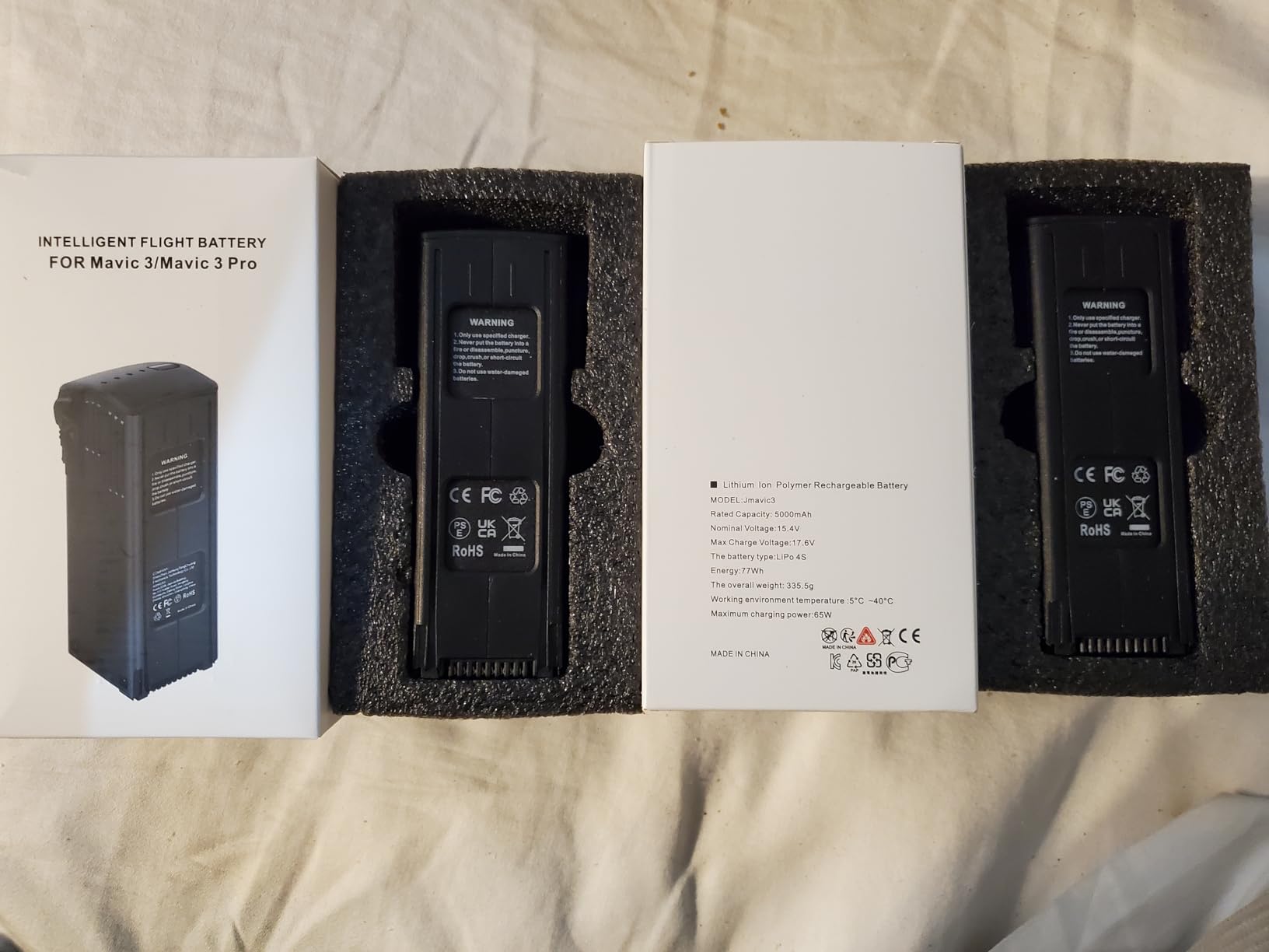 Intelligent Flight Mavic 3 Battery,(2 Pack) 5000mAh Rechargeable Battery,Max Flight Time 46 Mins,Compatible with Mavic 3 Series Drone customer photo 2