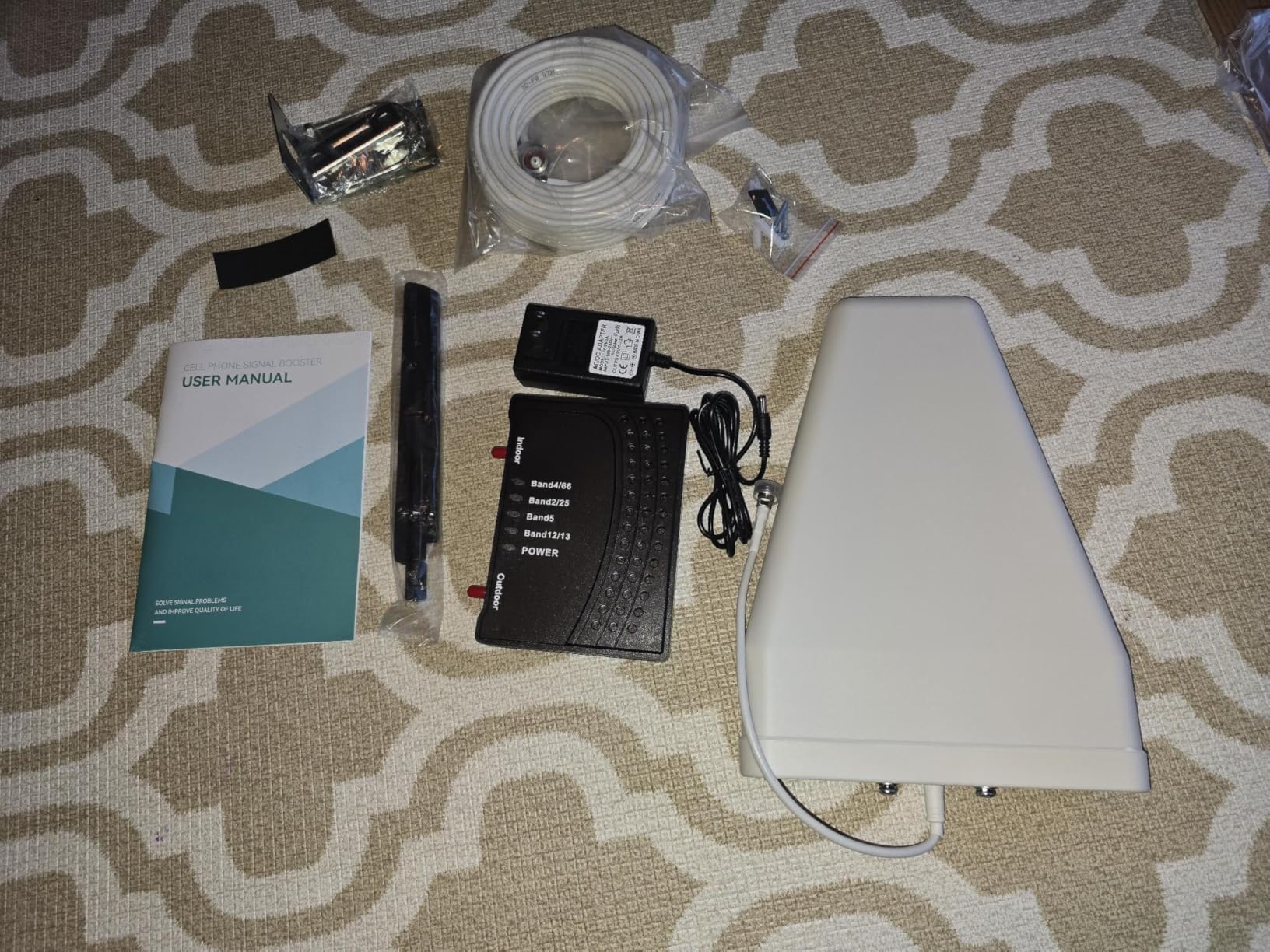 Cell Phone Booster for Home & Office, Up to 5500Sq Ft, Cell Phone Signal Booster for Band 2/25/4/66/5/12/17/13 with All U.S. Carriers, Boosts 5G 4G LTE, FCC Approved customer photo 1