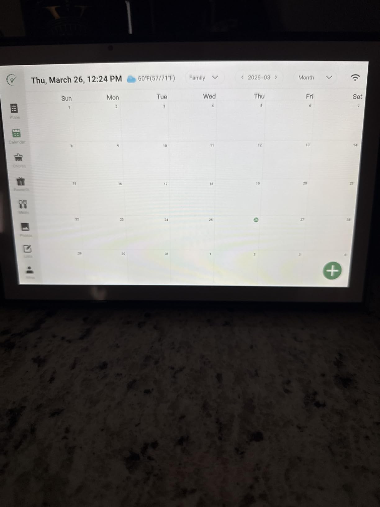 WiFi Digital Calendar Smart Family Planner, Chore Charts, AI Meal Planning - 10.1