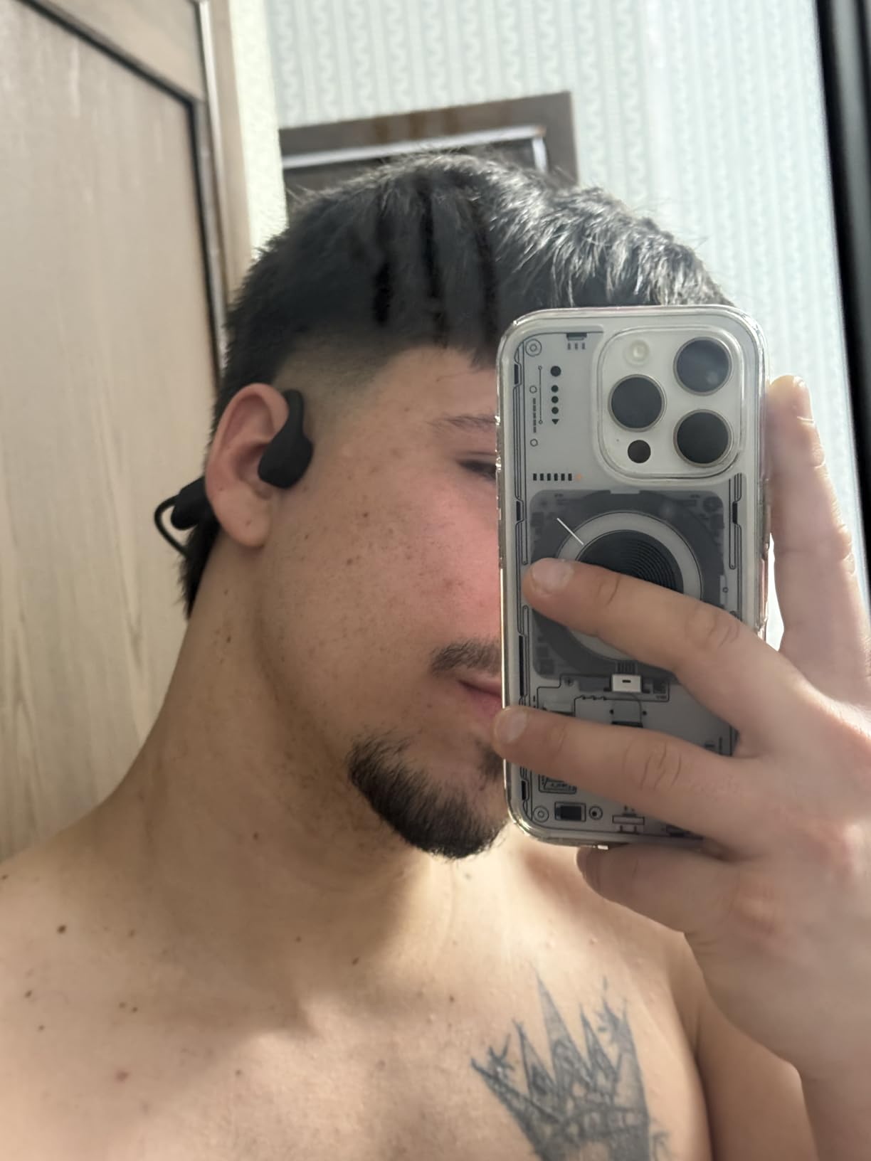 Bone Conduction Headphones, Bluetooth 5.4 Open Ear Headphones, 12Hrs Playtime Wireless Earbuds with Mic, Lightweight Comfort, IPX5 Waterproof Running Headphones for Gym, Cycling, Outdoor customer photo 1