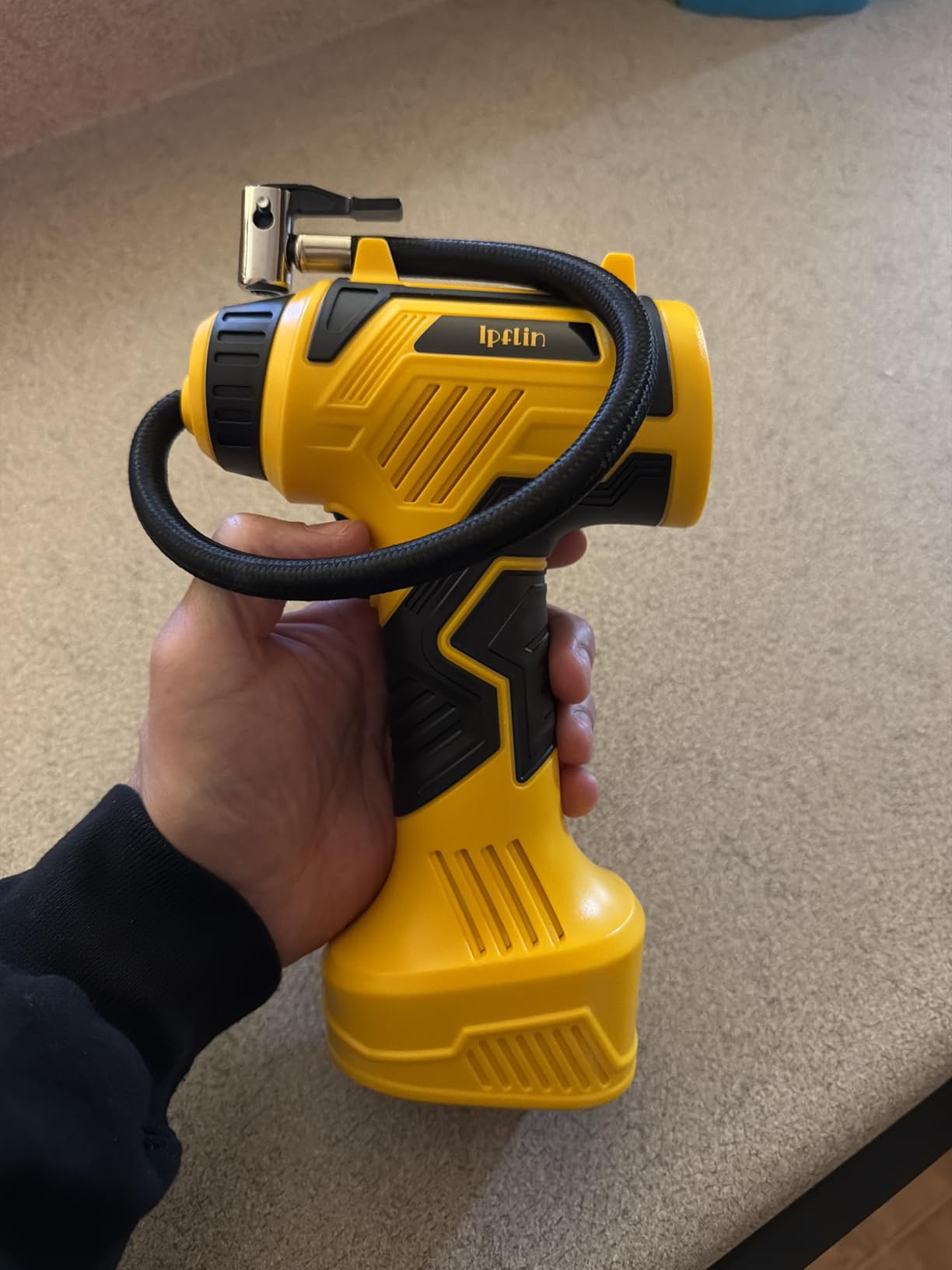 Tire Inflator Portable Air Compressor Built-in Battery - Corded/Cordless Tire Inflator - 9600 mAh & 12V DC, 2X Faster Inflation Handheld Air Compressor, 160PSI Air Pump for Car, SUV, Motorcycle, Ball customer photo 2