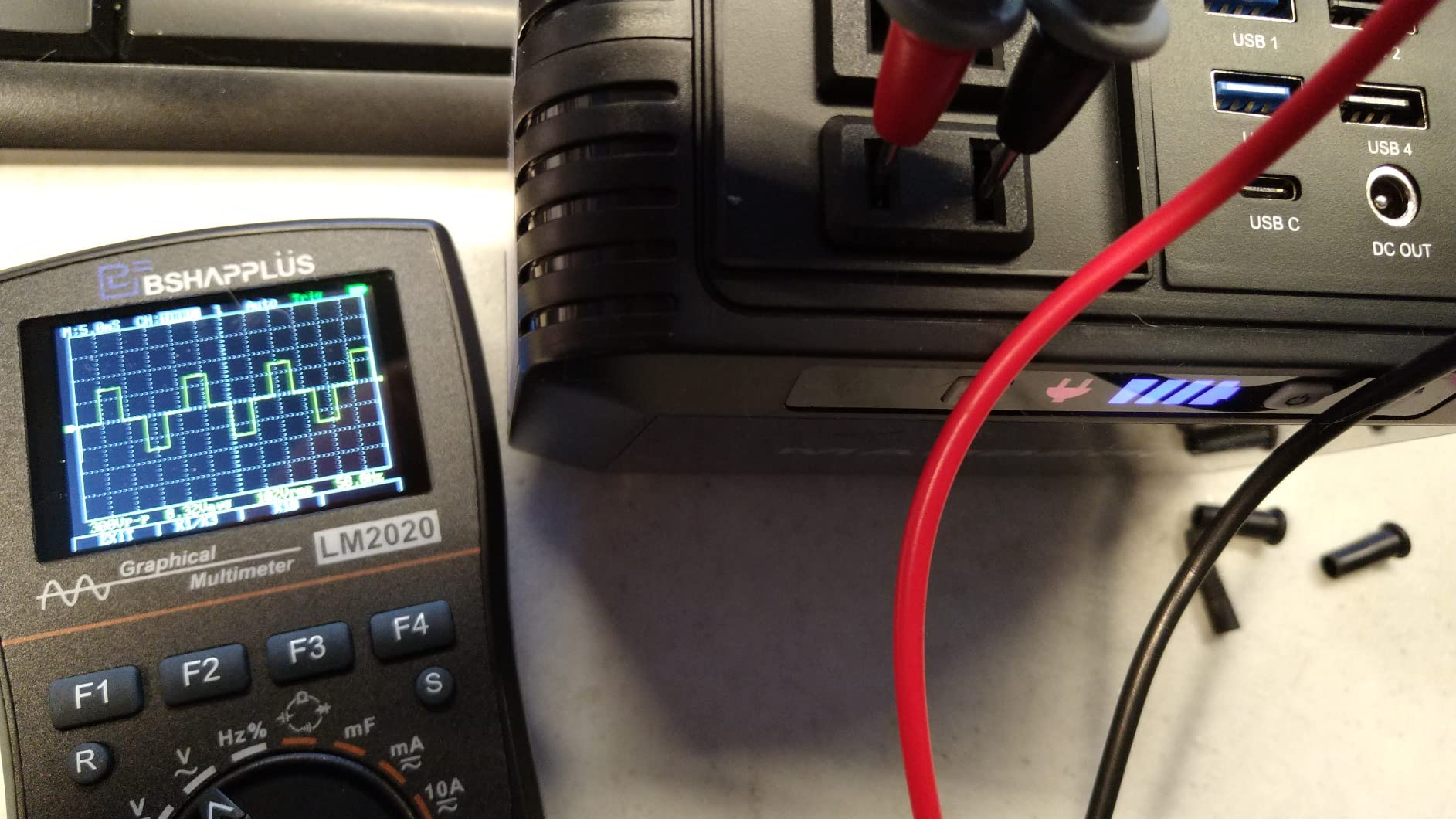 Dual Channel Handheld Oscilloscope,70MHz Bandwidth, 3-in-1 Digital Oscilloscope Multimeter with Signal Generator, 200MSa/s Sampling Rate, 20000 Counts with Type-C Fast Charge, Black & Red 2 customer photo 2