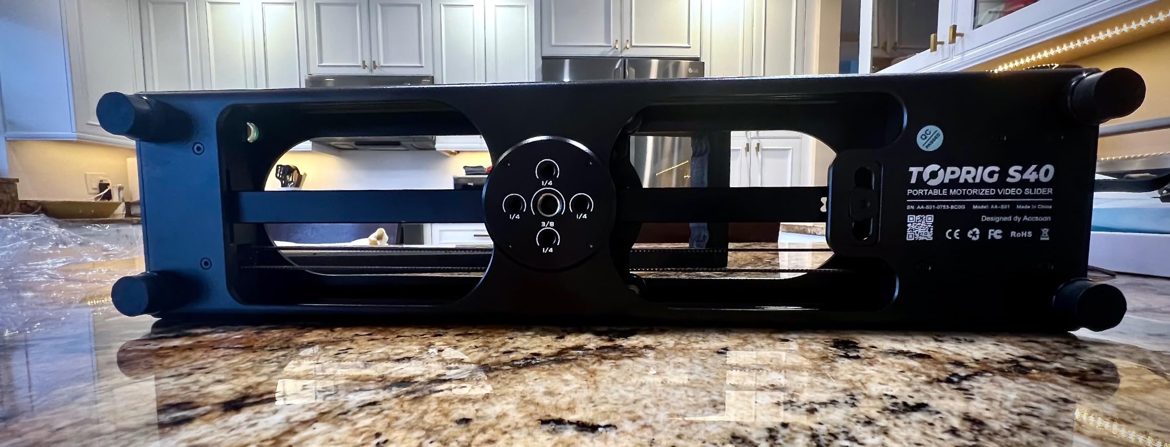 Accsoon Toprig S60 Motorized Camera Slider Camera Dolly Rail Slider Button/APP Control, Speed Adjust/Time-Lapse/120° Panoramic/Loop Mode, Compatible with Gopro DSLR Phone for Photography (24inch) customer photo 1