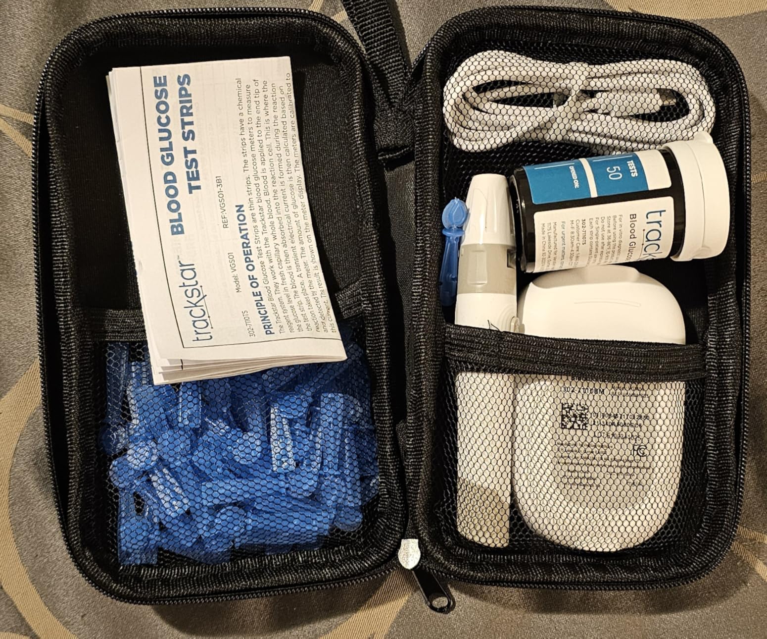 Trackstar Blood Glucose Kit | Monitor, Strips, Lancets, Lancing Device | Trackstar Monitoring App | Bluetooth iOS & Android Compatible | Measure, Track, and Share Results customer photo 1