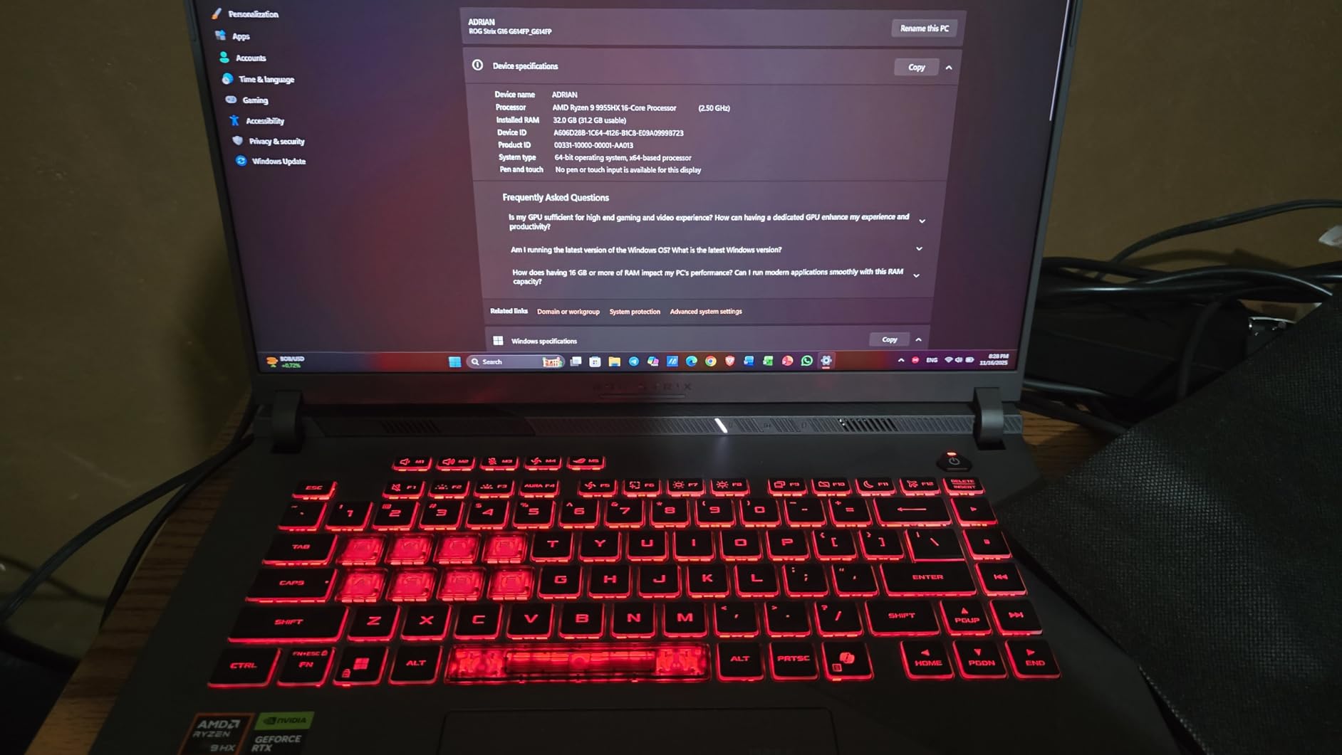 ASUS ROG Strix G16 (2025) Gaming Laptop, 16