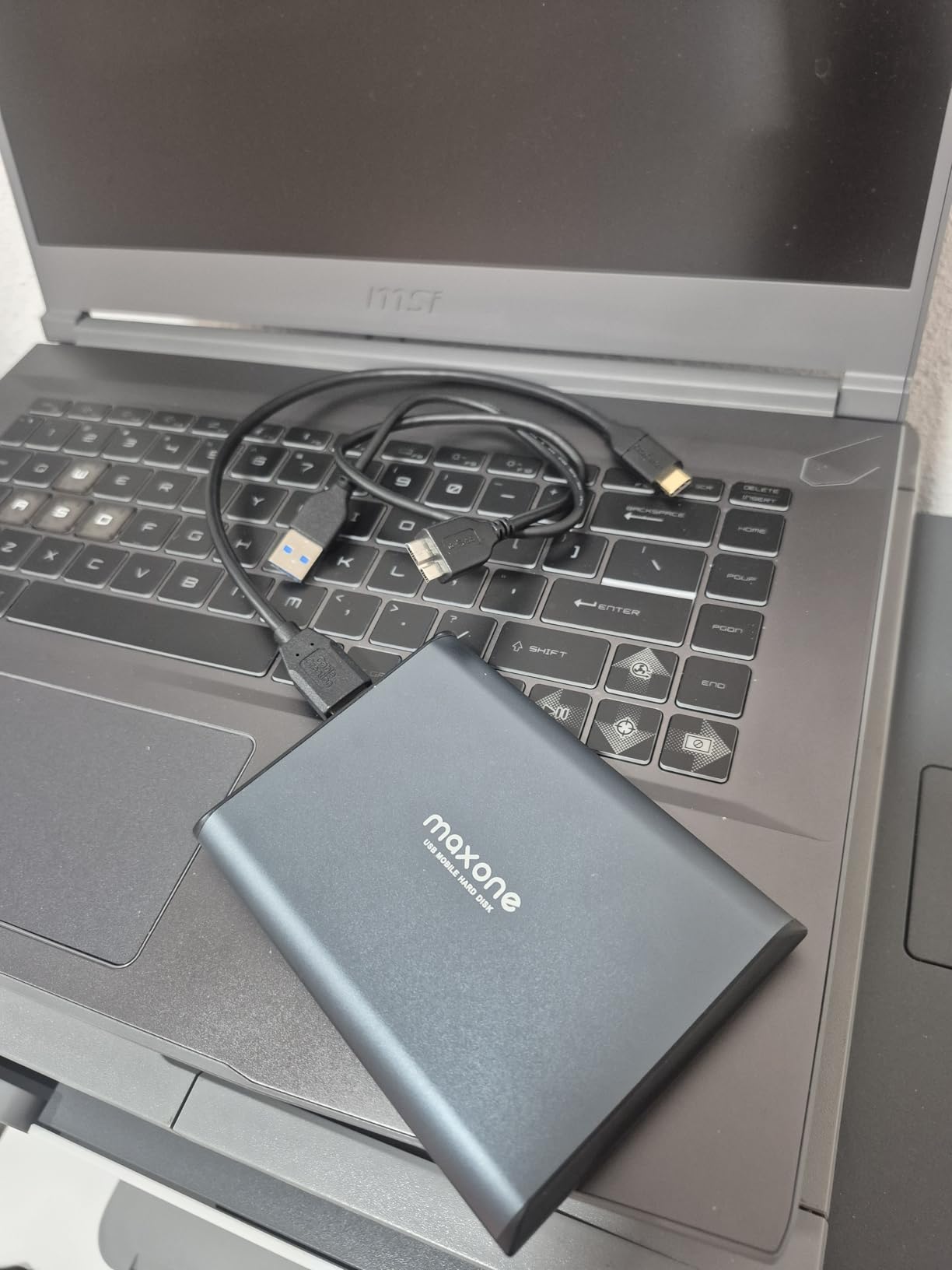 Maxone 500GB Ultra Slim Portable External Hard Drive HDD USB 3.0 Compatible with PC, Laptop, Charcoal Grey customer photo 1