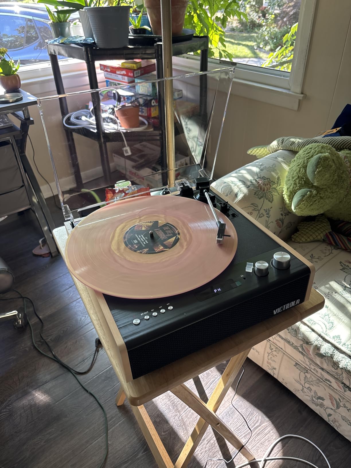Victrola Eastwood - Bluetooth Record Player - 3-Speed Turntable, Premium MM Cartridge, Vinyl Stream for Wireless Streaming, Removable Dust Cover, Built-in Speakers (Bamboo) customer photo 2
