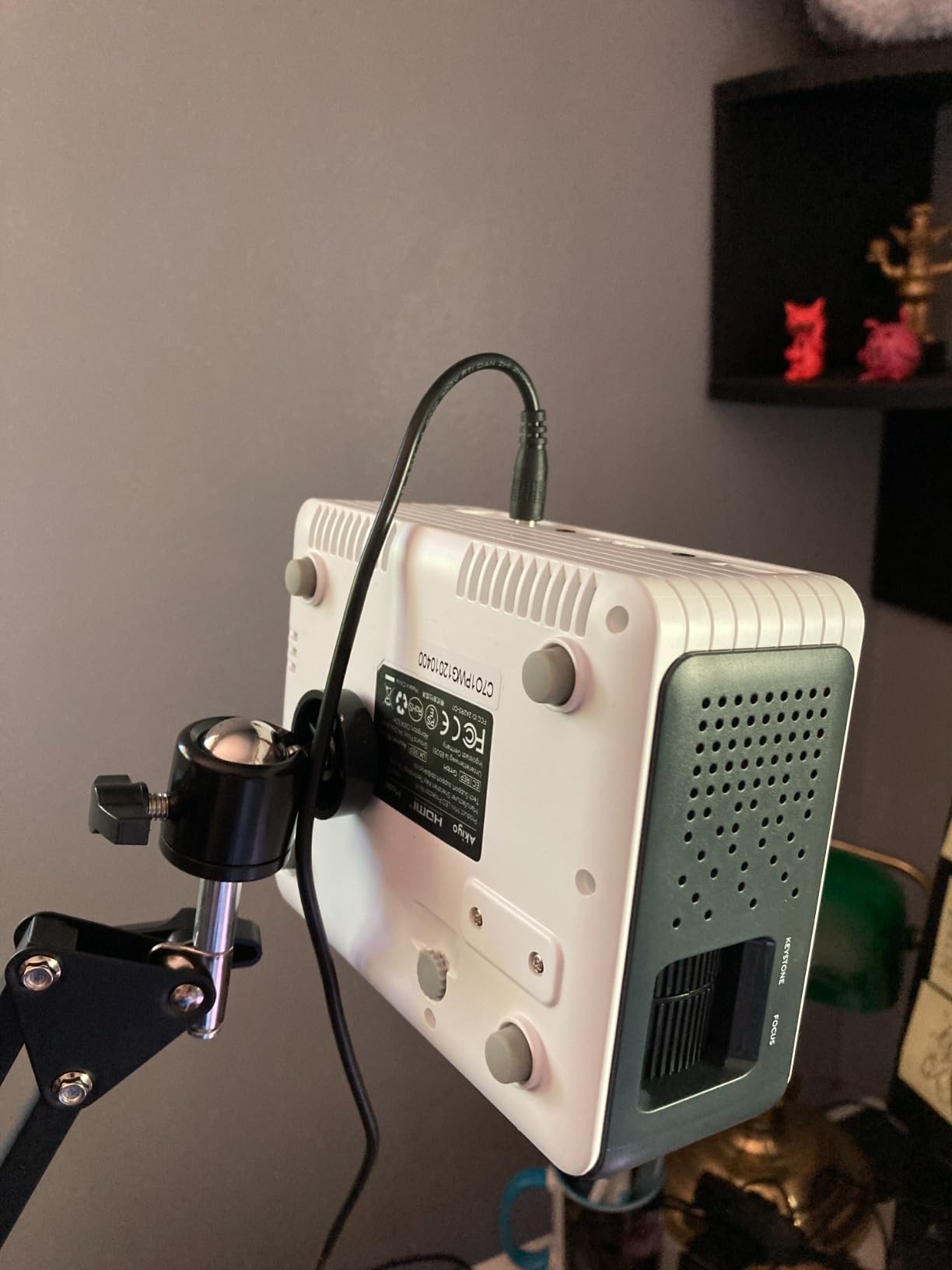 Mini Projector with WiFi and Bluetooth, AKIYO 2026 Upgraded Projector 1080P Full HD, 360 Rotating, Auto Keystone, Portable Projector customer photo 2