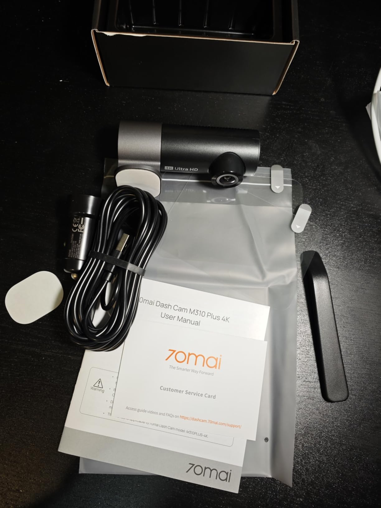 70mai Dash Cam M310, Dash Camera for Cars 1296P QHD, Smart Dash Cam Front Built in WiFi, 130 Wide-Angle FOV, WDR, Night Vision, iOS/Android Mobile App, Loop Recording, Parking Monitor, Time-Lapse customer photo 1