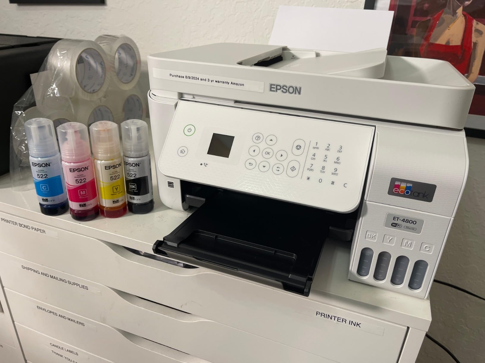 Epson EcoTank ET-4800 Wireless All-in-One Cartridge-Free Supertank Printer with Scanner, Copier, Fax, ADF and Ethernet - Ideal-for Your Home Office customer photo 1