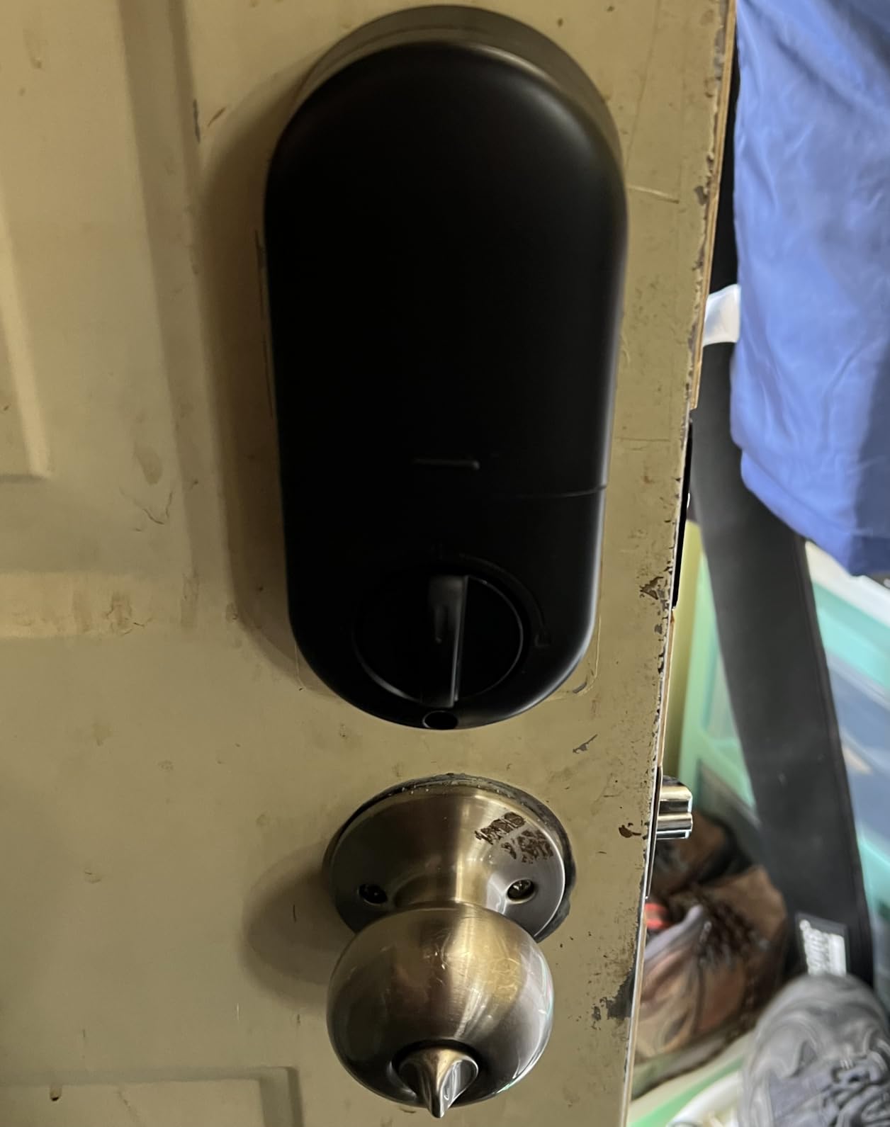 Veise Keyless Entry Door Lock, Electronic Keypad Deadbolt, Keyed Entry, Auto Lock, Anti-Peeking Password, Back Lit & Easy Installation Design, Satin Nickel customer photo 2