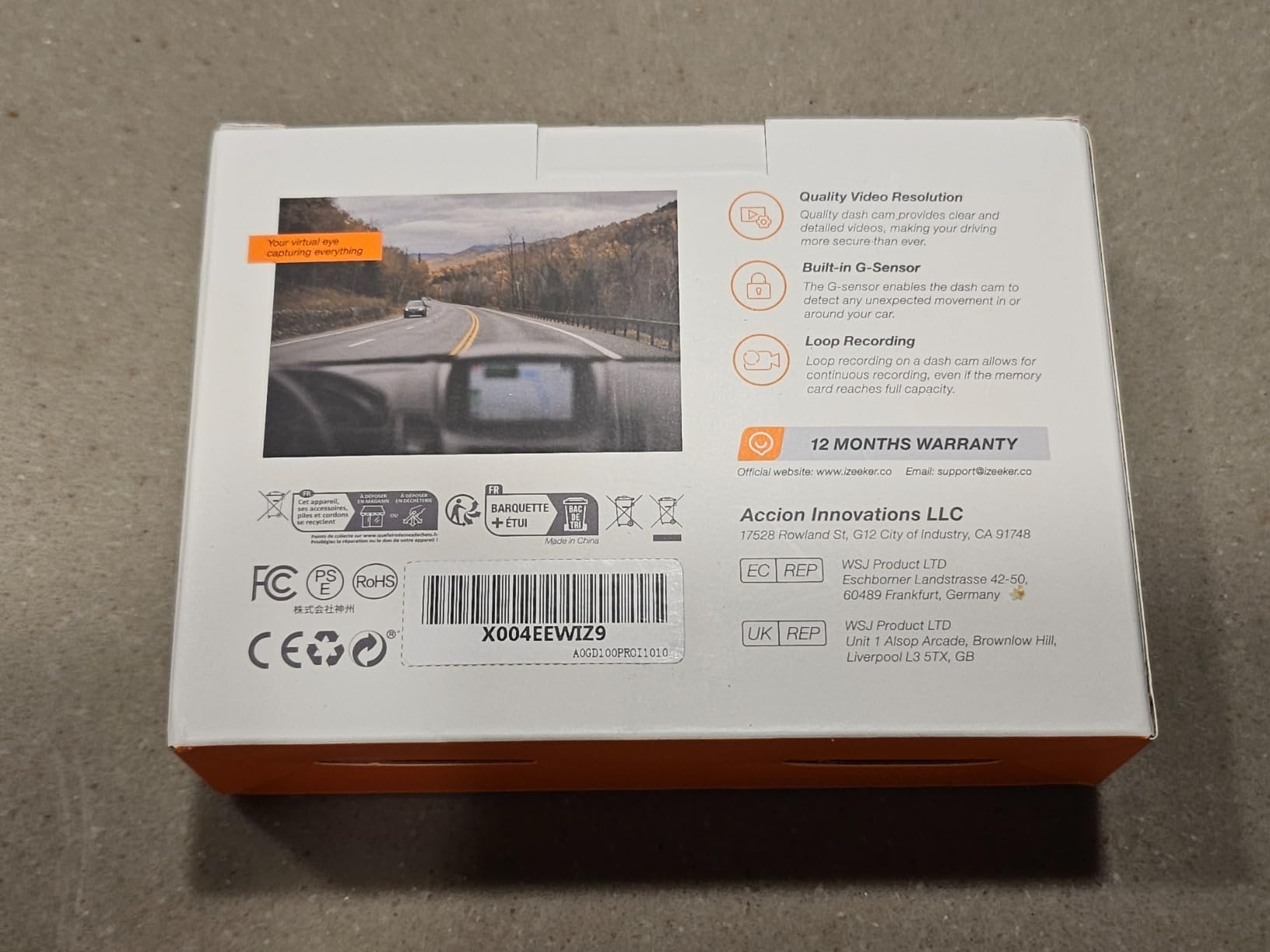 iZEEKER 2.5K Dash Cam, 1440P QHD Car Camera with 3