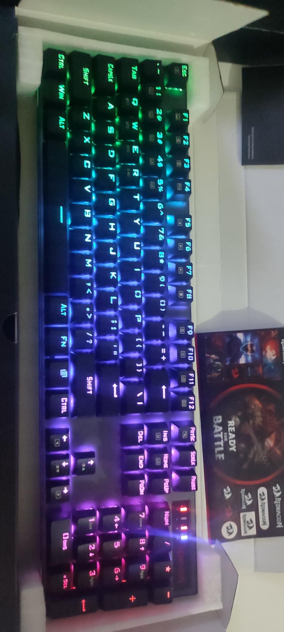 Redragon K556 PRO Upgraded Wireless RGB Gaming Keyboard, BT/2.4Ghz Tri-Mode Aluminum Mechanical Keyboard w/No-Lag Connection, Hot-Swap Linear Quiet Red Switch customer photo 2