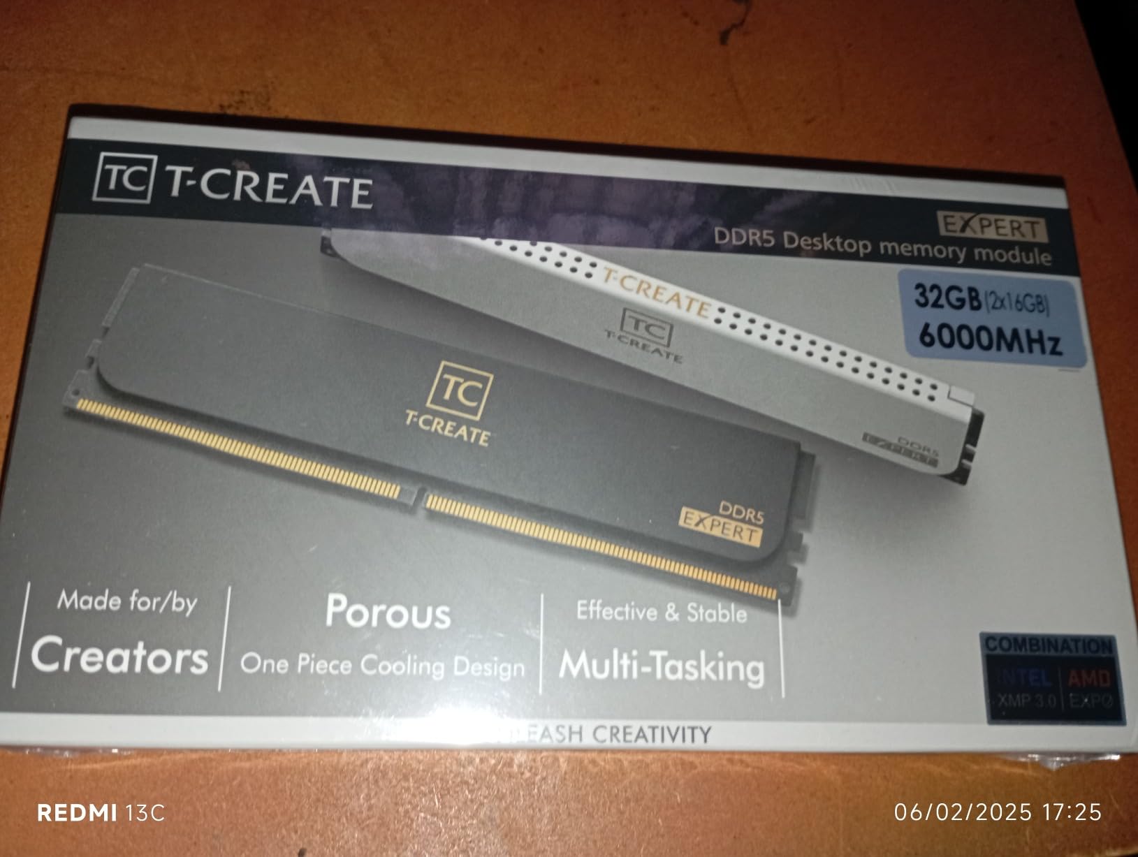 TEAMGROUP T-Create Expert CL34 Overclocking 10L DDR5 64GB Kit (2 x 32GB) 6000MHz (PC5-48000) Intel XMP 3.0 & AMD EXPO Compatible Desktop Memory Module Ram - CTCED564G6000HC34BDC01 customer photo 2
