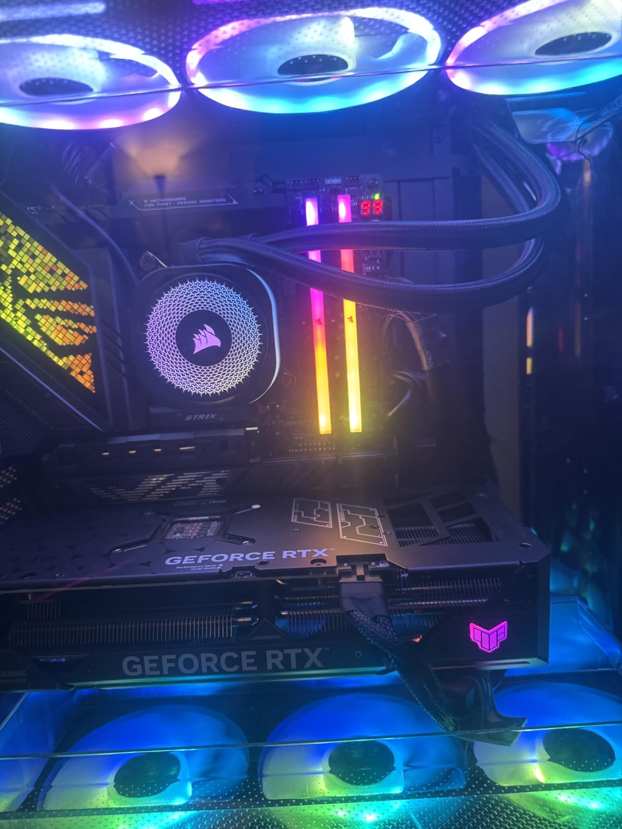 CORSAIR Vengeance RGB DDR5 RAM 32GB (2x16GB) Up to 6000MHz CL30-36-36-76 1.40V AMD EXPO Intel XMP Desktop Computer Memory - Gray customer photo 1