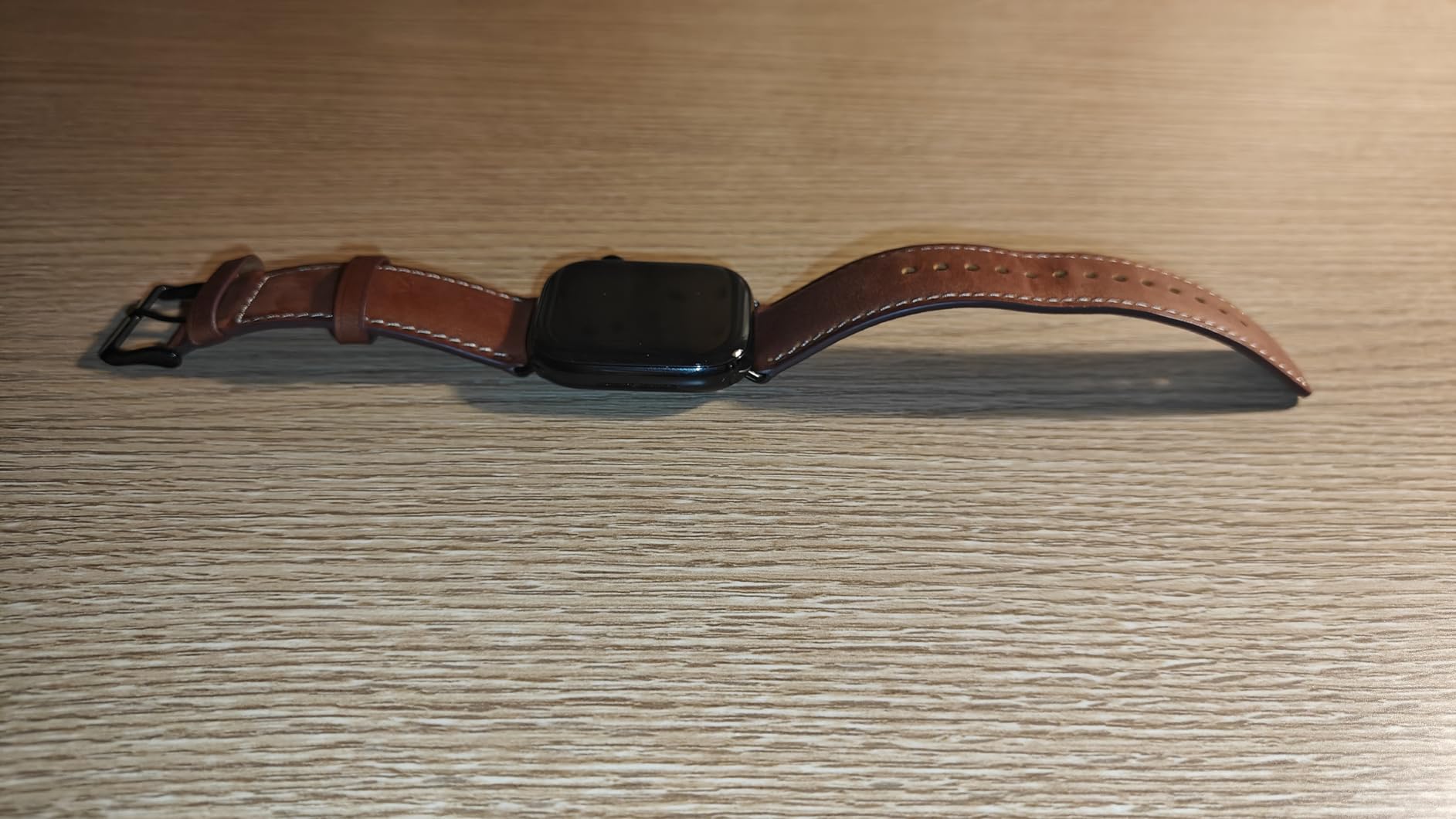 SUNFWR Leather Bands Compatible with Apple Watch Band 42mm(Series 3 2 1) 44mm 45mm 46mm 49mm for Men Women, Top Grain Genuine Leather Replacement Strap for iWatch Ultra 3 2 1, SE3 2 1, Series 11 10 9 8 7 6 5 4 3 2 1 customer photo 1