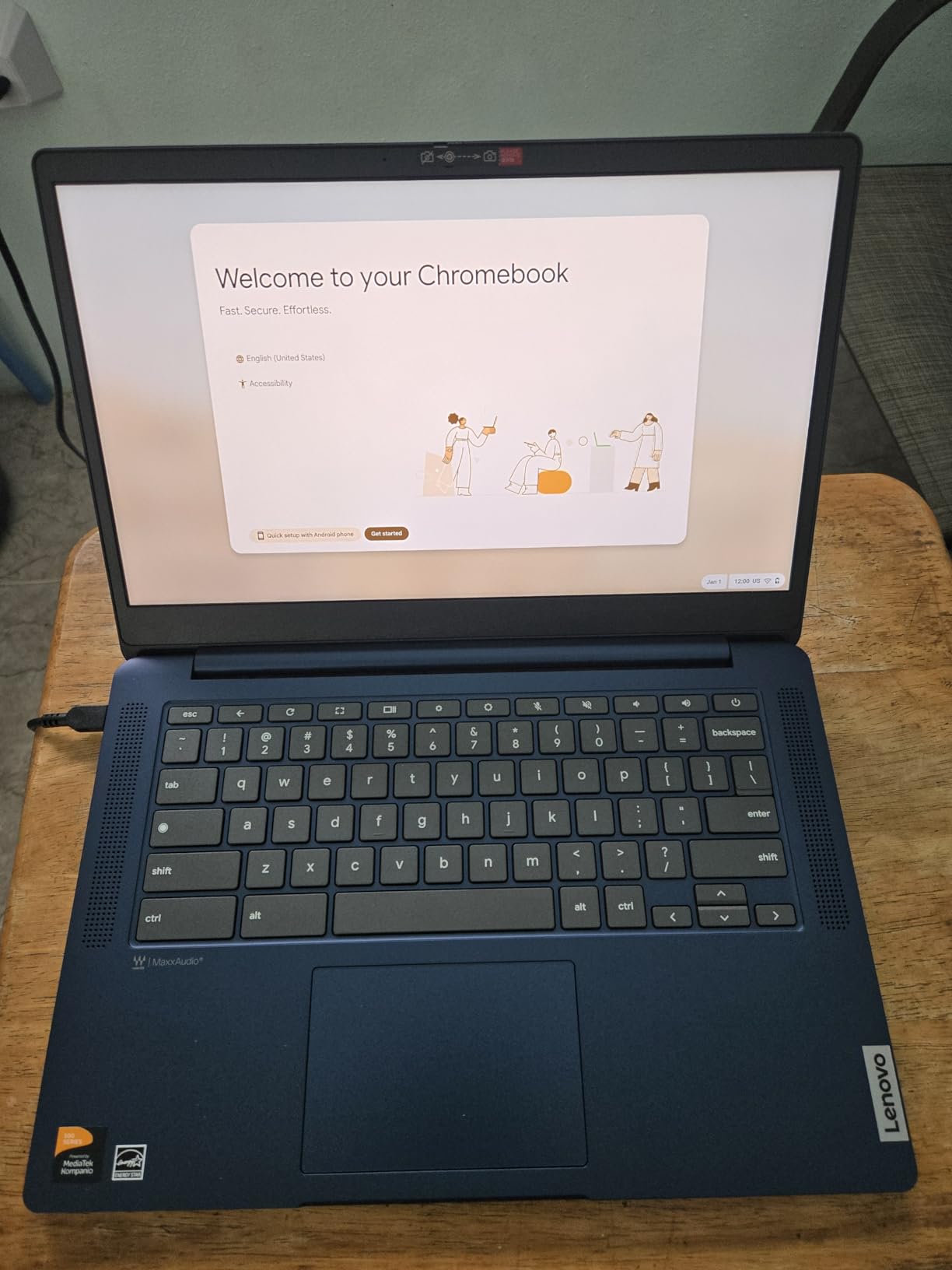 Lenovo Flagship Chromebook 14'' FHD Touchscreen Slim Thin Light Laptop, 8-Core MediaTek Kompanio 520, 4GB RAM, 64GB eMMC, WiFi 6, Abyss Blue customer photo 2