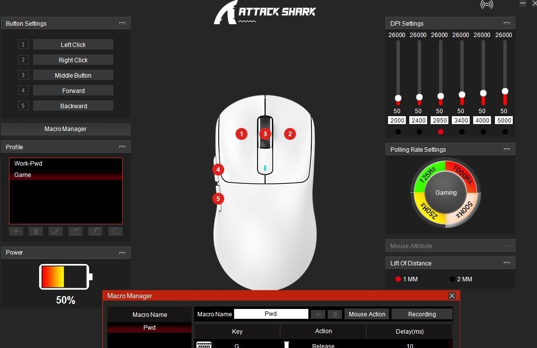 ATTACK SHARK X3 Lightweight Wireless Gaming Mouse, 49g Tri-Mode Bluetooth/2.4G/USB-C Wired Mouse, PAW3395 26K DPI Sensor, 200h Battery Life, Programmable Buttons, Griptape for PC/Laptop/Mac customer photo 1