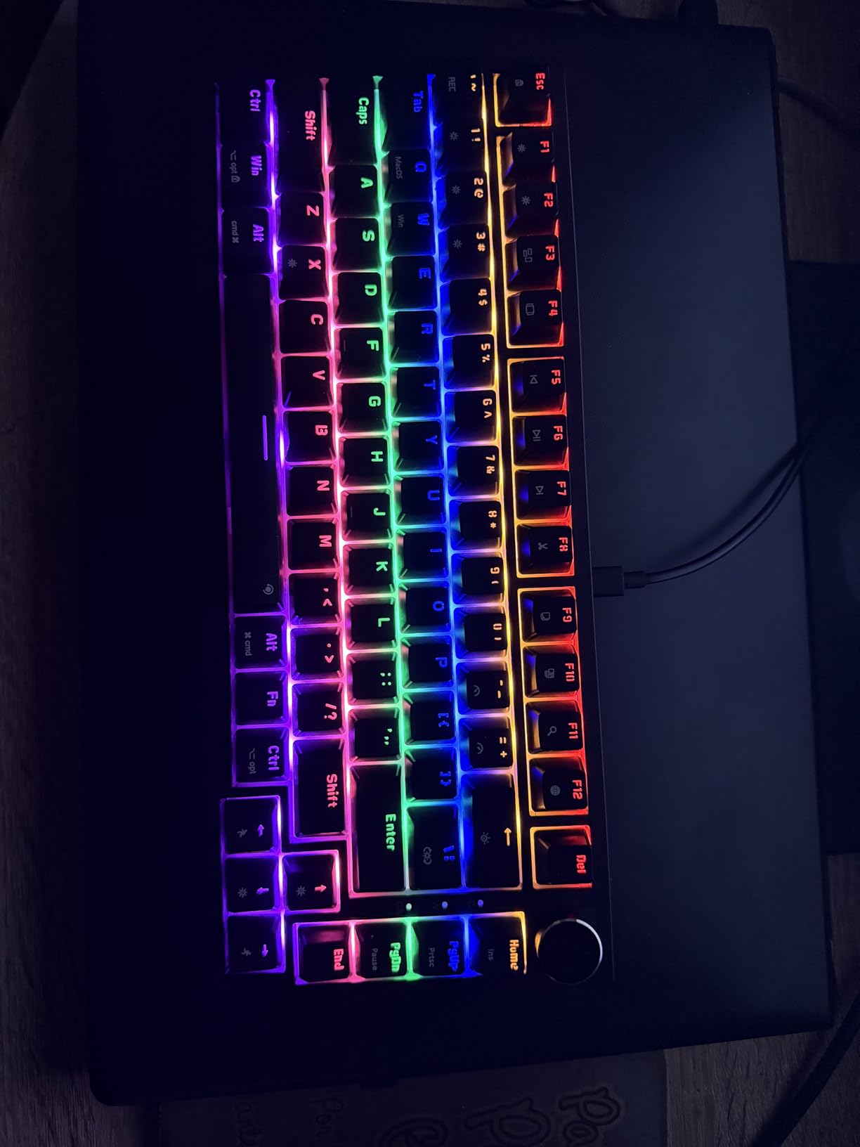 Newmen GM326 75% Percent Mechanical Keyboard, Wired Mini Backlit Hot Swappable Gaming Mechanical Keyboard with Knob, 82 Keys Anti-Ghosting Compact White Gaming Keyboards for PC Win Mac, Red Switch customer photo 1