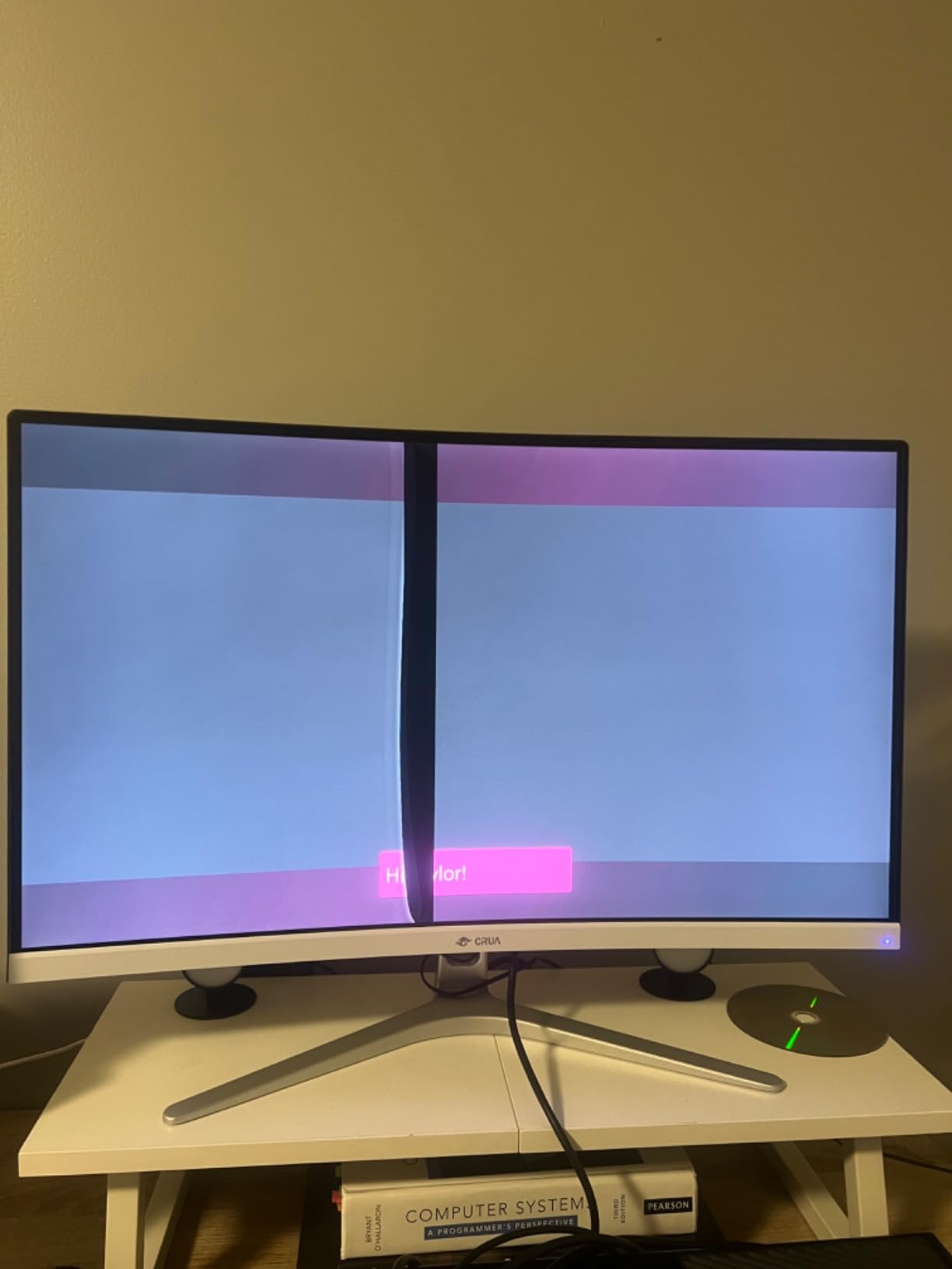 CRUA 24 Inch 200hz/180hz Curved Gaming Monitor, FHD 1080P Frameless Computer Monitors, Support AMD freesync Low Motion Blur, Eye Care, DisplayPort, HDMI, Compatible Wall Mountable Installs-Black customer photo 1