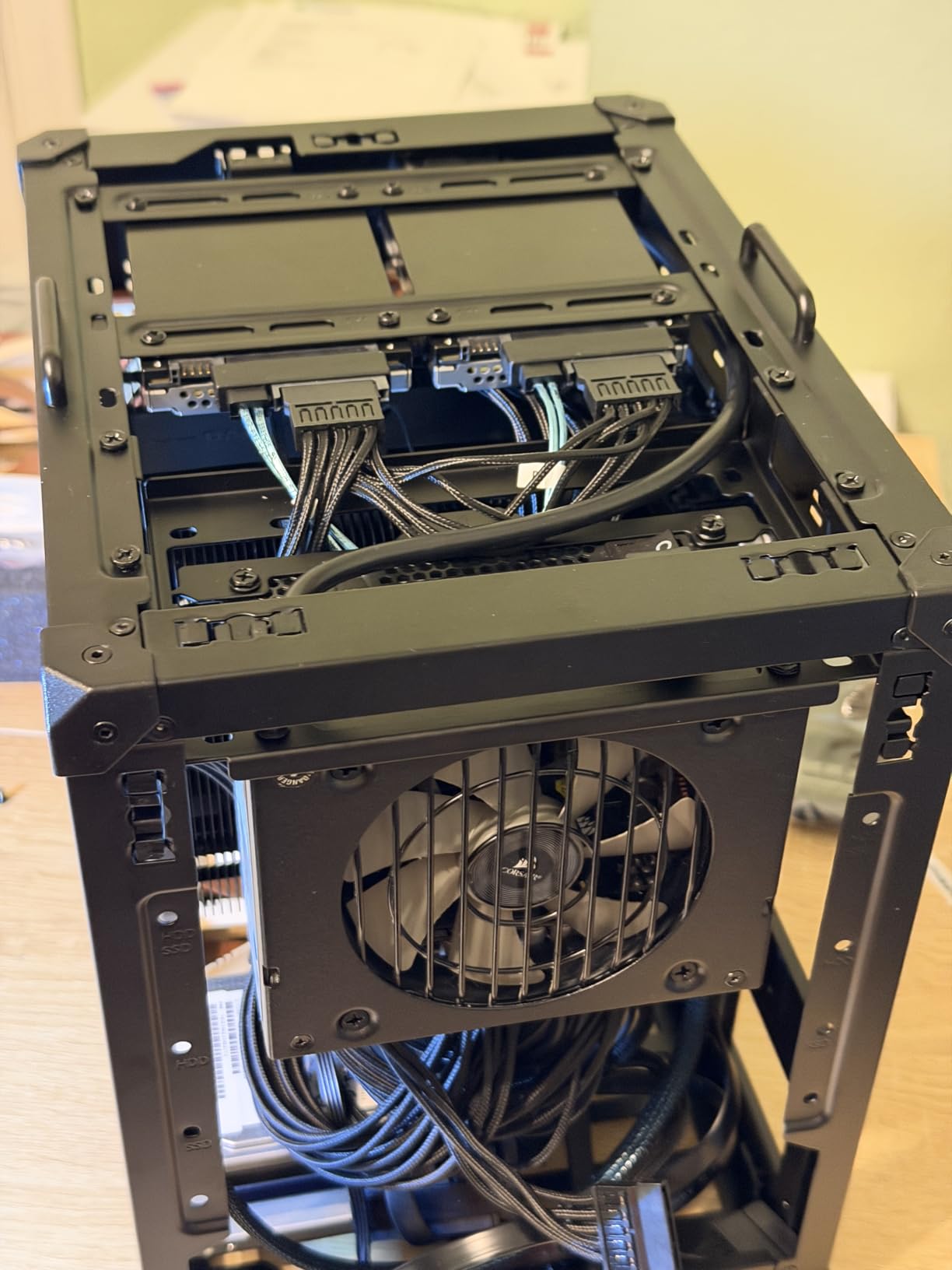 JONSBO C6-ITX Black Mini ITX Handled Mesh PC Case, Simple Compact Desktop Chassis, SP MB mini-ITX/Mini-DTX, ATX Power Bite (L140mm Max.), 170mm Tower Cooler,Tool-Free Open SFF Case, Black customer photo 2