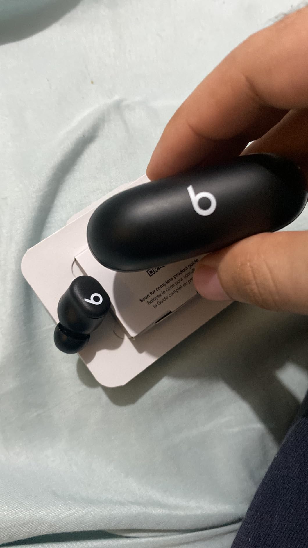 Beats Solo Buds - Wireless Bluetooth Earbuds | 18 Hours of Battery Life | Apple & Android Compatibility | Built-in Microphone - Storm Gray customer photo 2