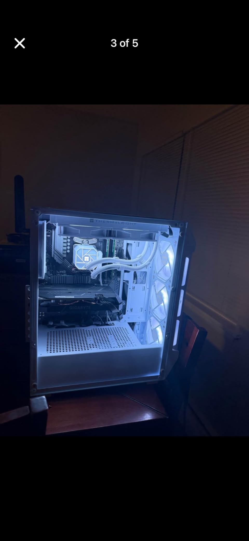 GAMDIAS ATX Mid Tower Gaming Computer PC Case Tempered Glass, Built-in 4X 120mm ARGB Case Fans, Front Airflow Mesh, Up to 6x120mm Fans, 340mm GPU/VGA, 360mm AIO/Radiator, 160mm CPU Cooler customer photo 1