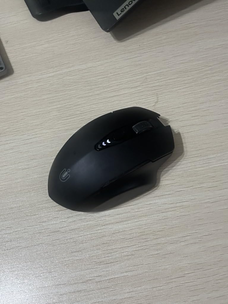 Uineer Wireless Mouse,Upgraded 2.4GHz Rechargeable (Battery Level Visible) Ergonomic Computer Mouse,4 Levels DPI, Wireless Mice for Laptop Computer(Matte Black) customer photo 1