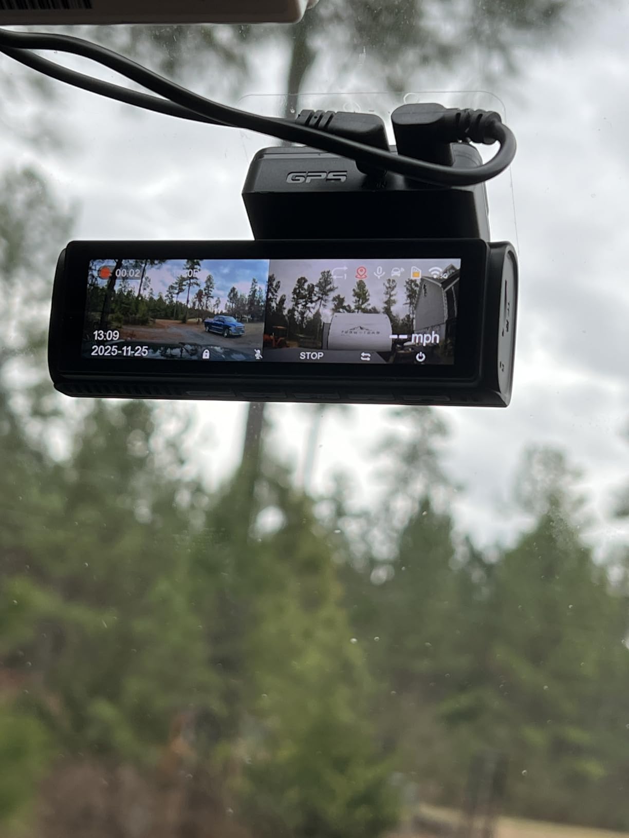 Affver 4K+2.5K Dash Cam Front and Rear, Built-in 5G WiFi 6 GPS, 64GB Card Included, 3.59'' IPS Screen Dash Camera for Cars, Dual Dashcam with G-Sensor, Loop Recording, 24H Parking Monitor customer photo 1
