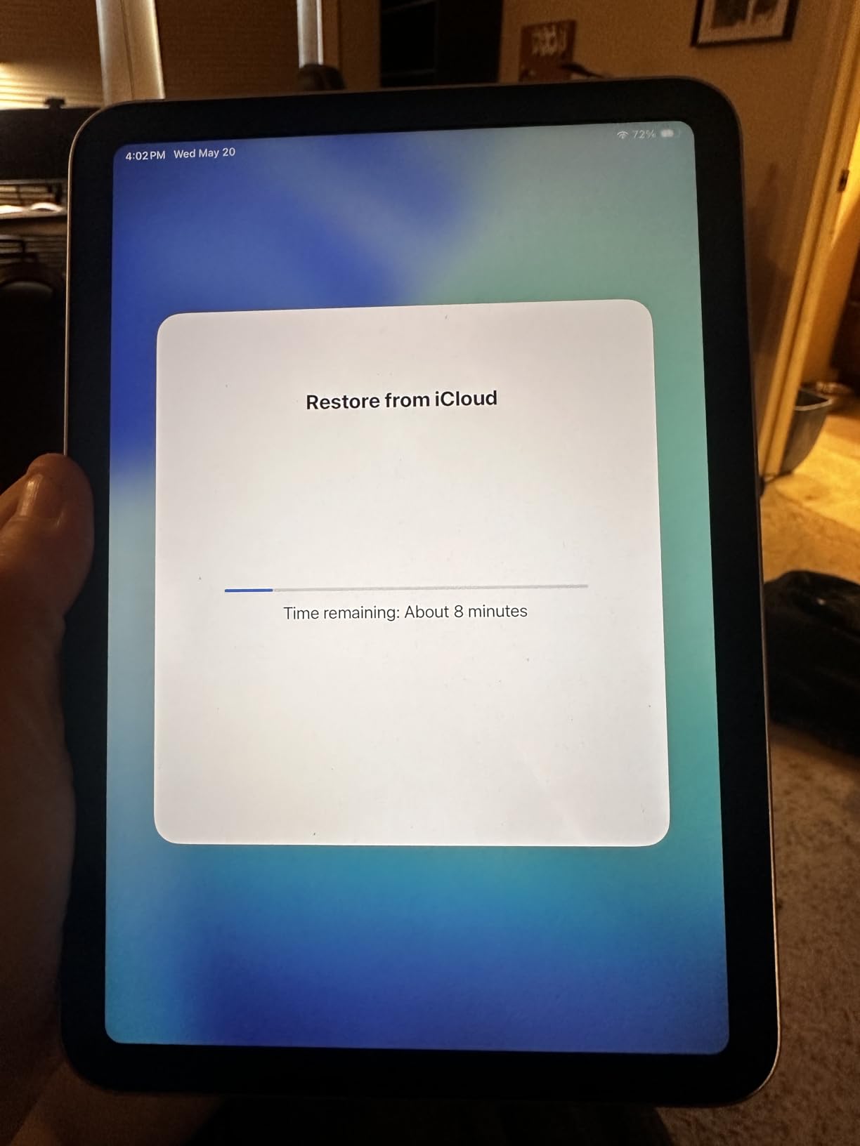 Apple iPad mini (A17 Pro): 8.3-inch Liquid Retina Display, 128GB, Wi-Fi 6E, 12MP Front/Back Camera, Touch ID, All-Day Battery Life - Blue customer photo 2