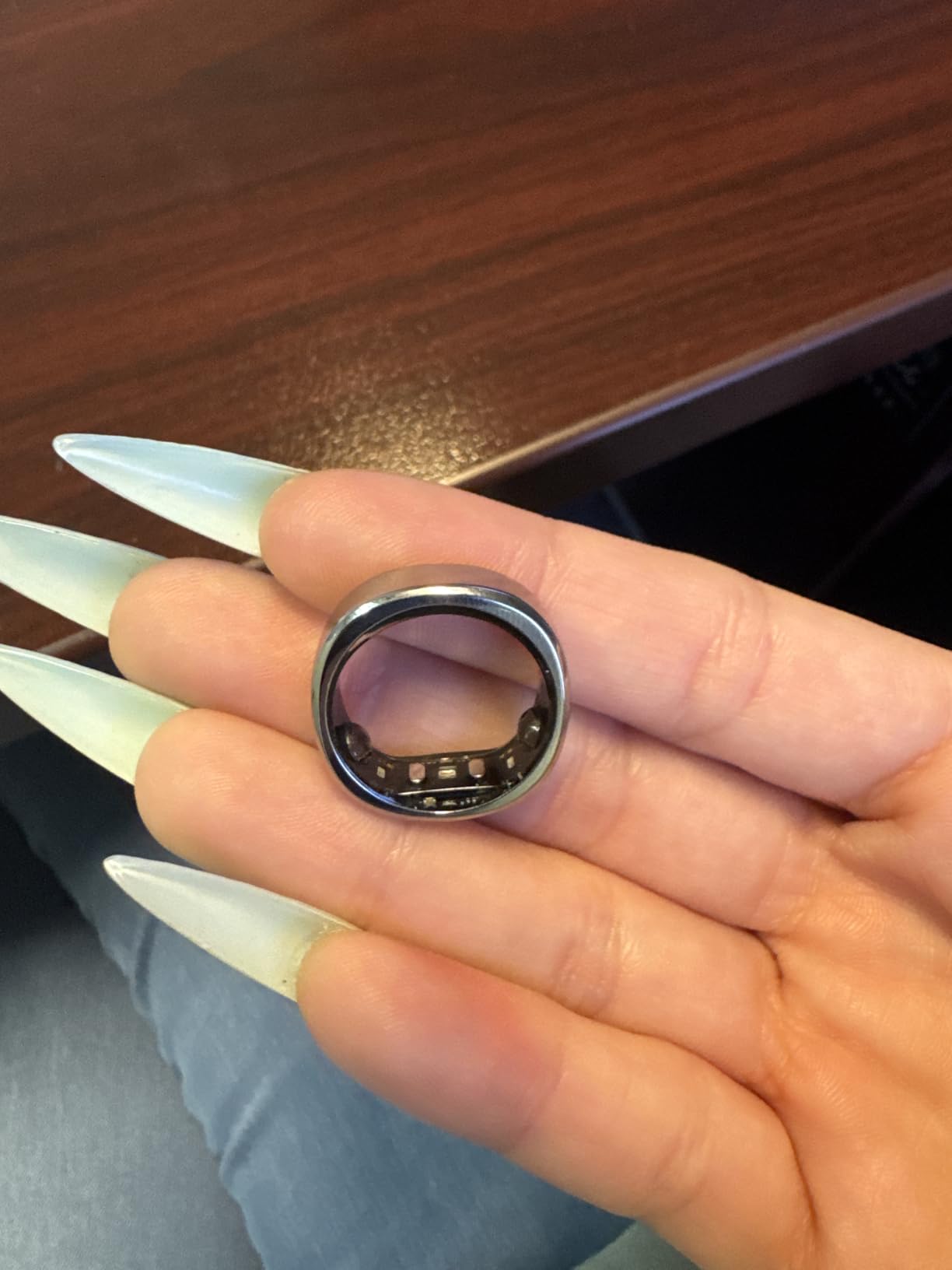 RingConn Gen 2 Air, Ultra-Thin AI Smart Ring, 10-Day Battery Life, Fitness/Sleep/Stress/HR Tracker for Women&Men, No App Fee for Standard Features, iOS & Android Compatible (Size 8, Galaxy Sliver) customer photo 2