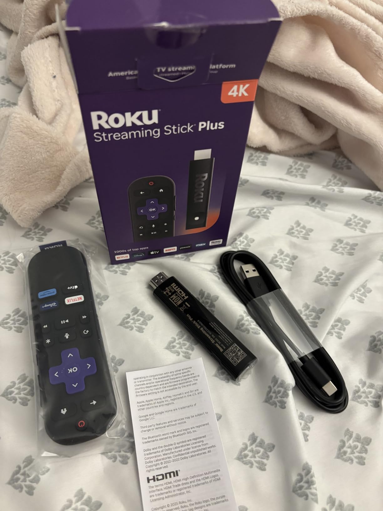 Roku Streaming Stick Plus - 4K & HDR Roku Streaming Device for TV with Voice Remote - Free & Live TV customer photo 1
