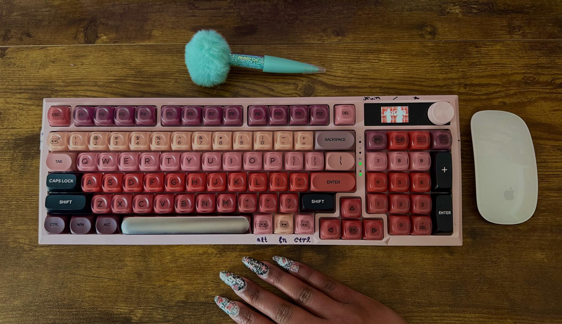 Redragon K734W Wireless Mechanical Keyboard, Tri Mode BT5.0/2.4G/USB-C 75% 81 Keys TKL Custom Hot Swappable Gaming Keyboard, Pre-lubed Linear Switches, RGB Gasket Computer Creamy Keyboard, for PC/MAC customer photo 1