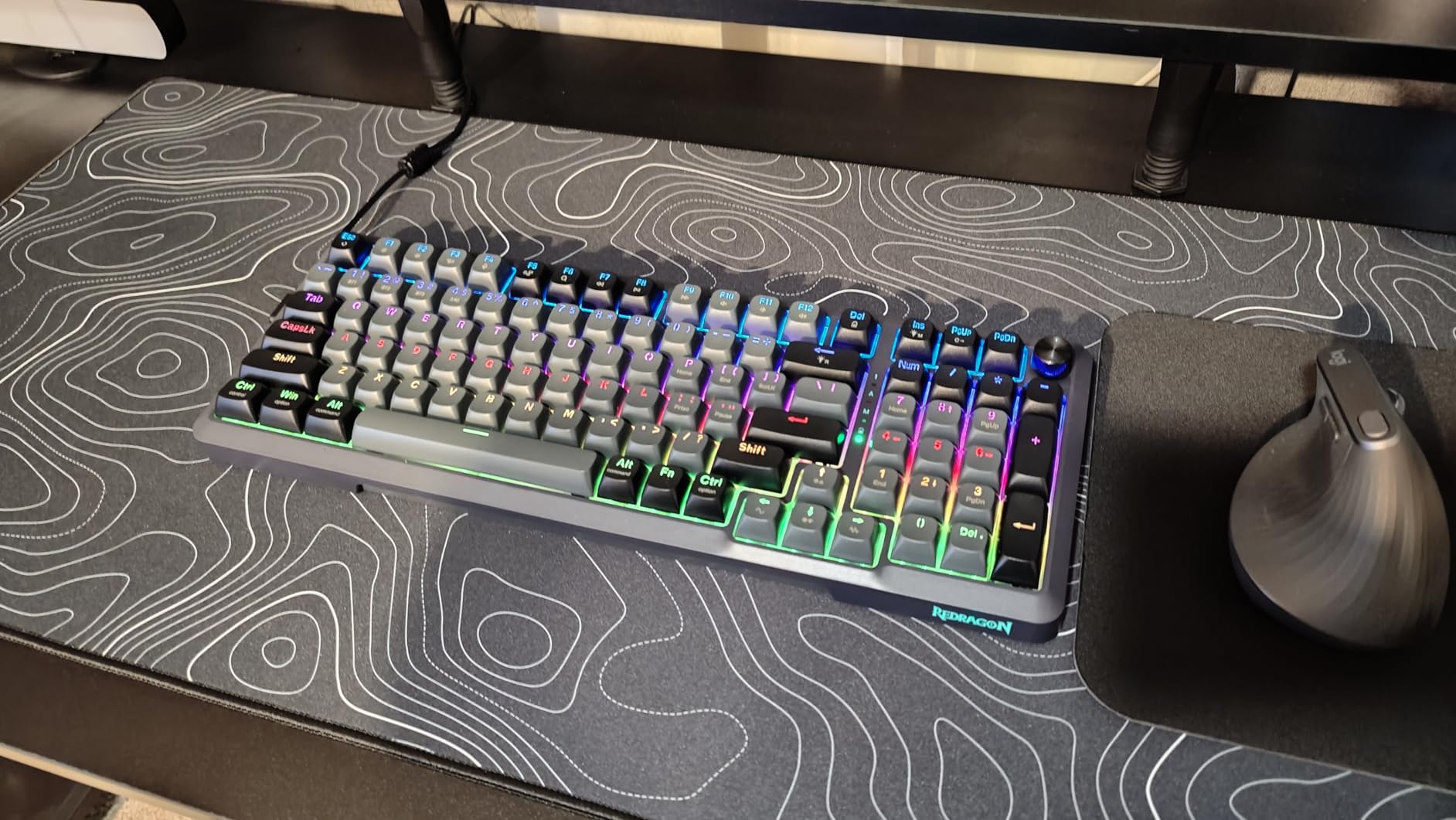 Redragon K734W Wireless Mechanical Keyboard, Tri Mode BT5.0/2.4G/USB-C 75% 81 Keys TKL Custom Hot Swappable Gaming Keyboard, Pre-lubed Linear Switches, RGB Gasket Computer Creamy Keyboard, for PC/MAC customer photo 2