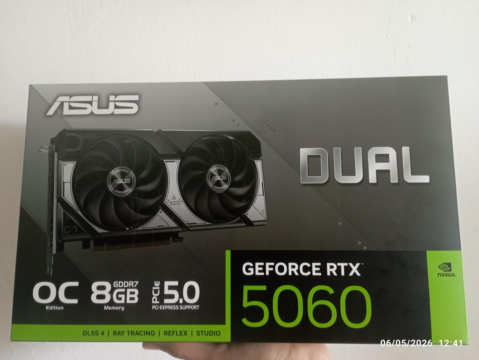 ASUS Dual NVIDIA GeForce RTX 5060 8GB GDDR7 OC Edition, PCIe 5.0, DLSS 4, HDMI 2.1b, DisplayPort 2.1b, 2.5-Slot Design, Axial-tech Fan Design, 0dB Technology, 3 Year Warranty customer photo 2