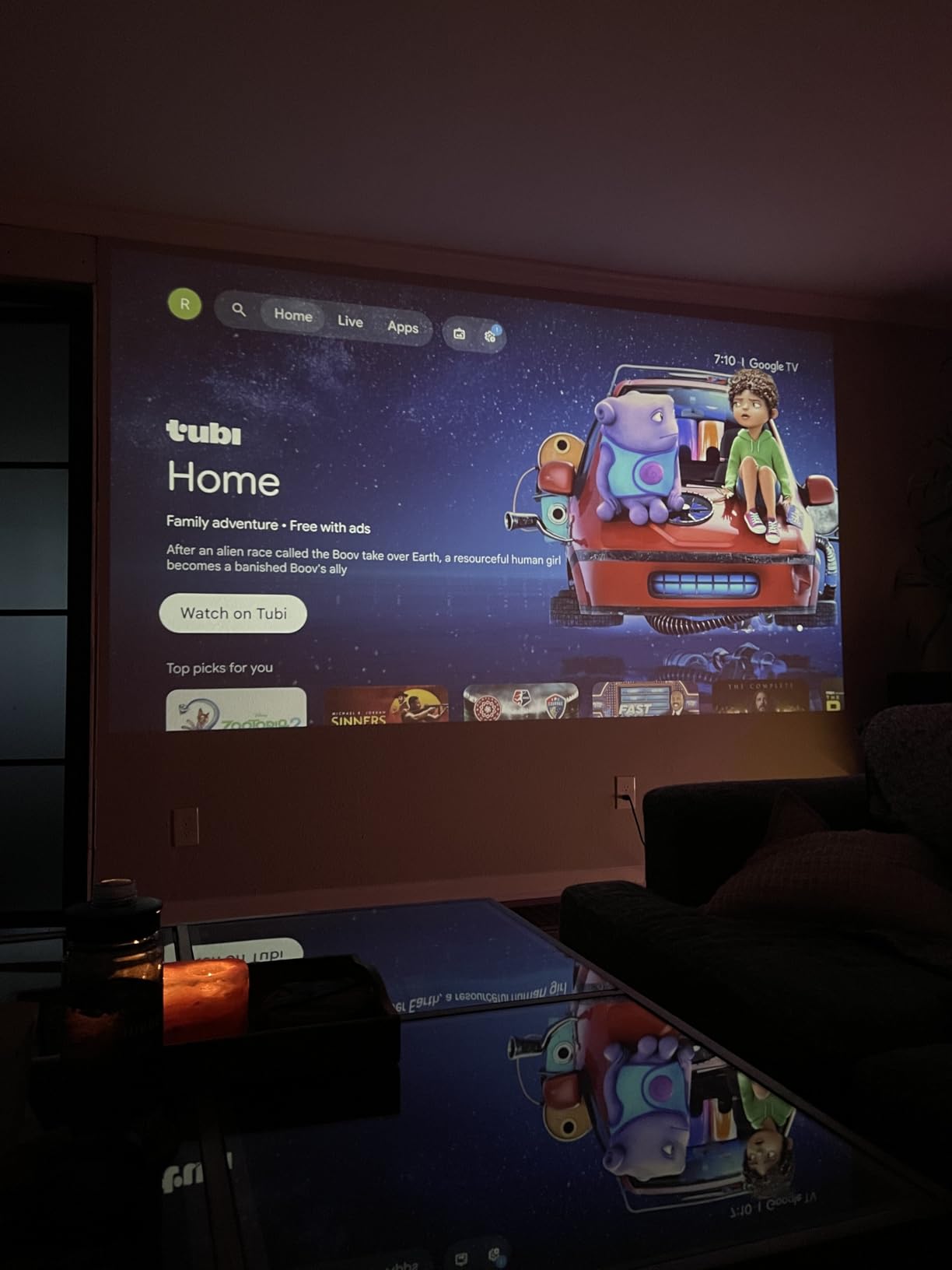 Official Licensed Google TV 4K Smart Projector with WiFi and Bluetooth, VOPLLS Outdoor Projectors with Dolby/Auto Focus, Portable Movie Phone Wireless Gaming Wifi Proyector for Bedroom/Home/Celling customer photo 2