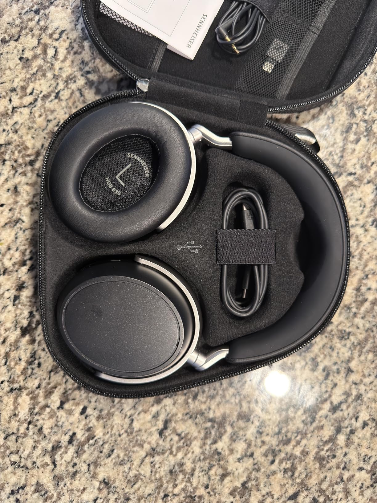 Sennheiser HDB 630 Wireless Over-Ear Headphones - Hi-Res Audiophile Sound, Adaptive Noise Cancellation, Parametric EQ, 60 Hour Battery Life, Includes USB-C Low-Latency Bluetooth Adapter - Black customer photo 2