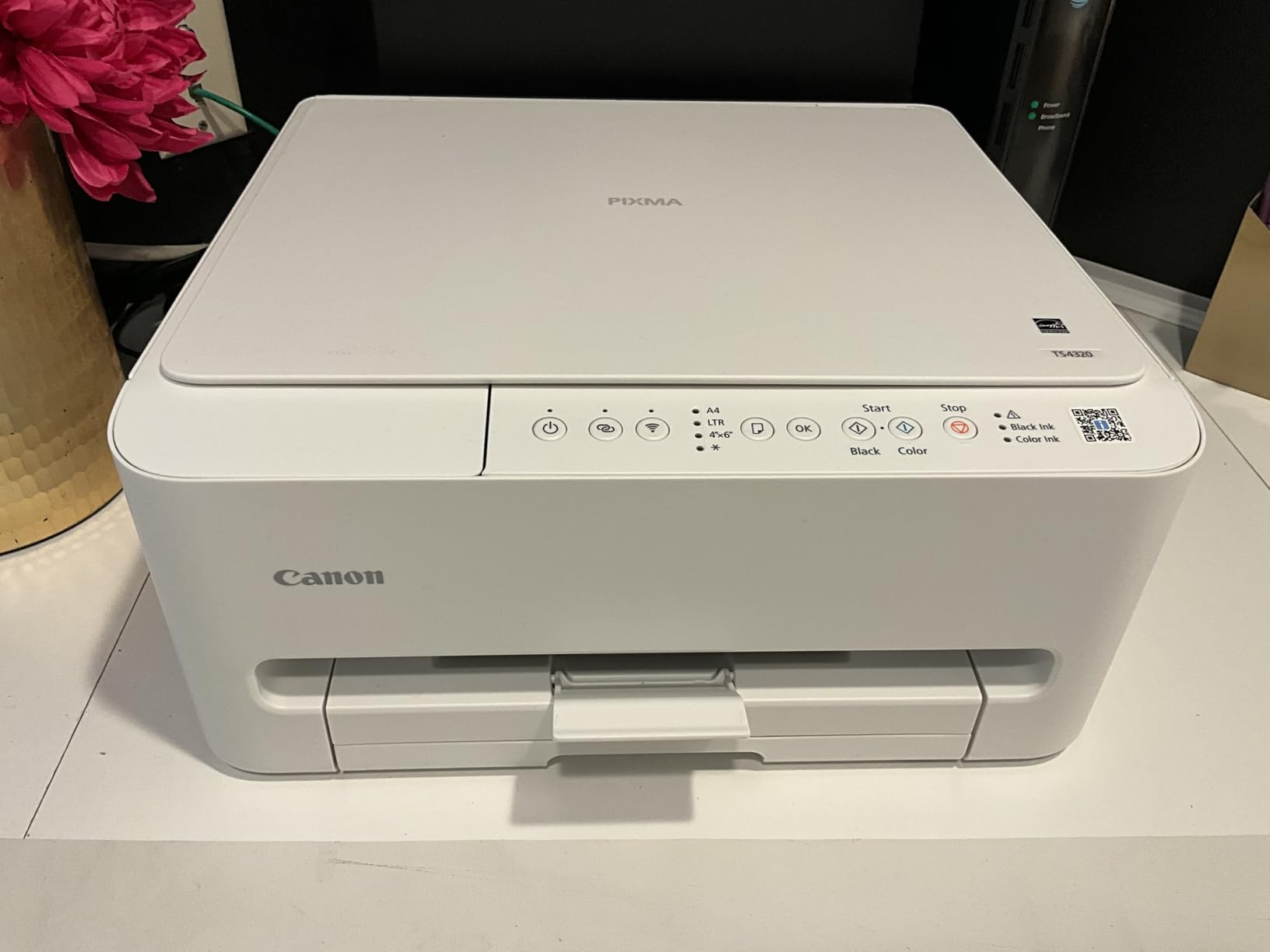 Canon PIXMA TS4320 Wireless Color Inkjet Printer for Duplex Printing, Home Printer with Copier/Scanner, Compact Design, Easy Setup customer photo 1