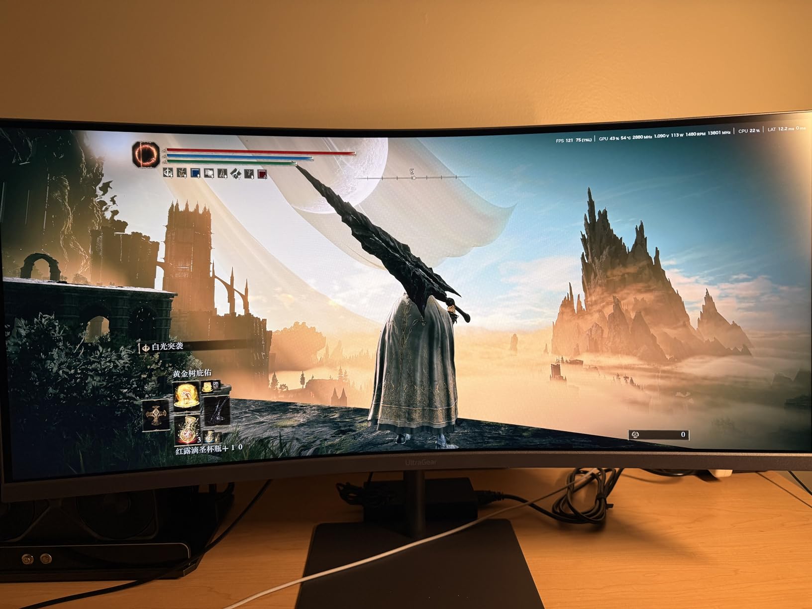 LG 34G630A-B 34-Inch Ultragear WQHD (3440 x 1440) Curved Gaming Monitor, 240Hz, 1ms, FreeSync Premium, DisplayHDR 400, Built-in Speaker, HDMI, DisplayPort, USB Type-C, Tilt/Height/Swivel Stand, Black customer photo 2