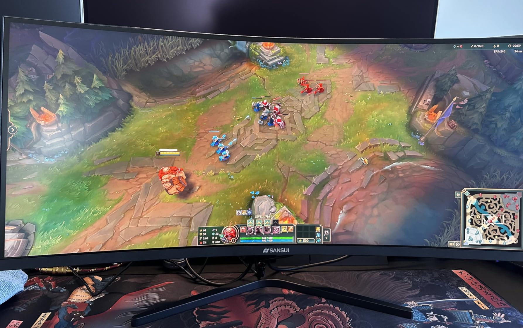SANSUI 24 Inch Curved 240Hz Gaming Monitor FHD 1080P, 1500R Curve Computer Monitor, 124%sRGB, 3000:1 Contrast Ratio, HDR, FreeSync, MPRT 1Ms, Low Blue Light, HDMI DP ports.(ES-G24C1 PRO DP Cable Incl) customer photo 1