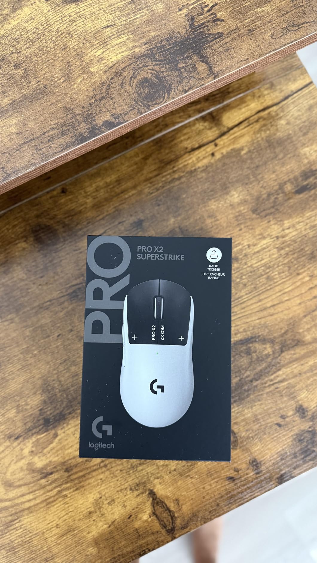 Logitech G PRO X2 SUPERSTRIKE Wireless Gaming Mouse: Customizable Rapid Trigger Magnetic Analog Switches, Adjustable Click Haptics, 61g Ultra Lightweight, USB-C, <8K Polling, for PC/Mac - Black/White customer photo 1