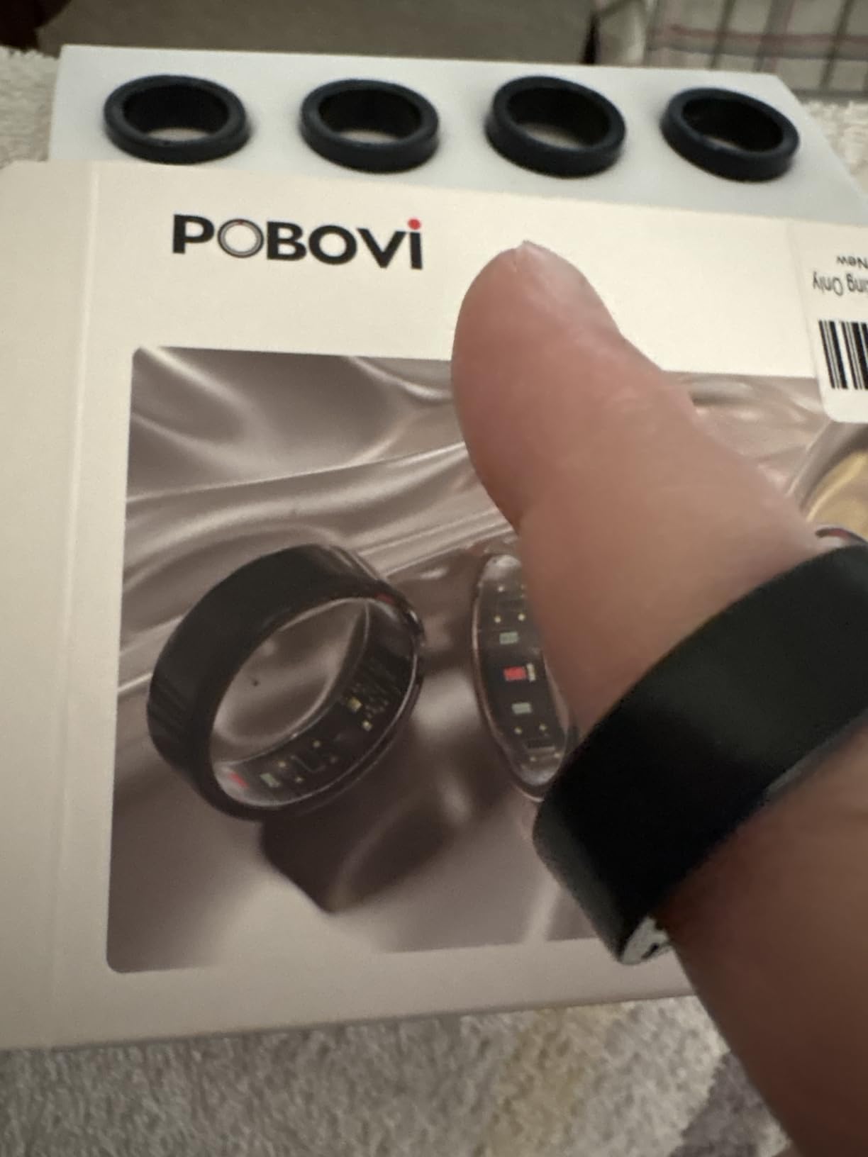 POBOVi Gen 2 Titanium Smart Ring for Women & Men, Sleep & Heart Rate Tracker, No Subscription, Size Before You Buy (Rosegold, 10) customer photo 1