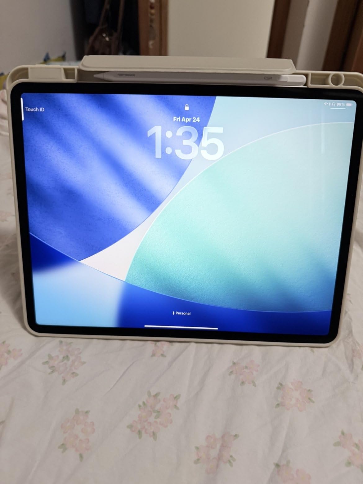 Apple iPad Air 13-inch (M4): Liquid Retina Display, 128GB, 12MP Front/Back Camera, Wi-Fi 7, Touch ID, All-Day Battery Life - Blue customer photo 2