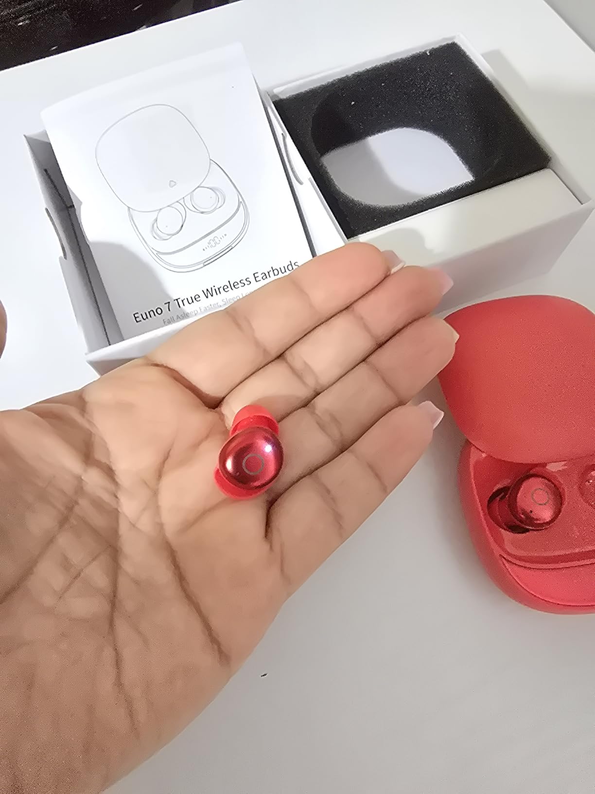 Sleep Earbuds Bluetooth 5.4 in Ear Buds for Sleeping, Sleep Headphones for Side Sleepers with Dual Modes, Sleep Timer, Alarm, 48H Wireless Earbuds for Sleeping, Sleep monitoring, App Customization customer photo 1