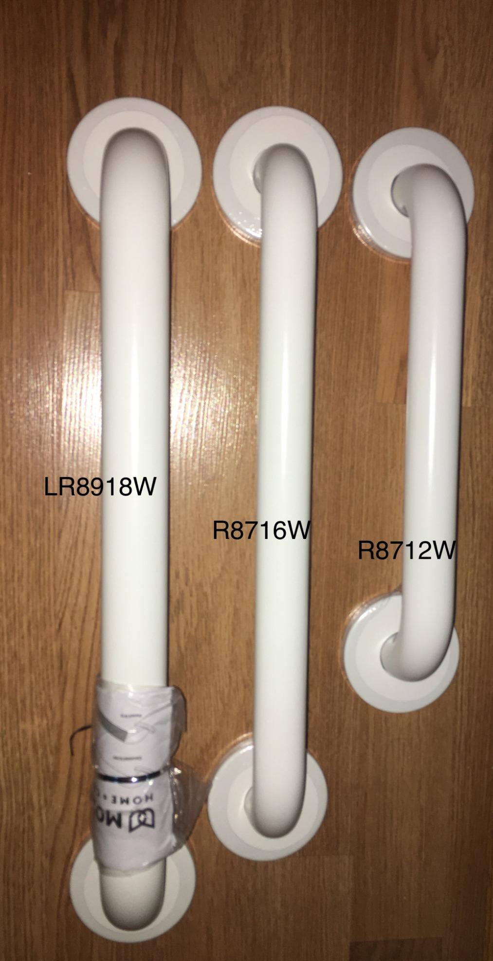 Moen Bathroom Safety 12-Inch Peened Textured Grip Stainless Steel Bathroom Grab Bar with Concealed Screws, Shower Handles for Elderly, R8712P customer photo 1